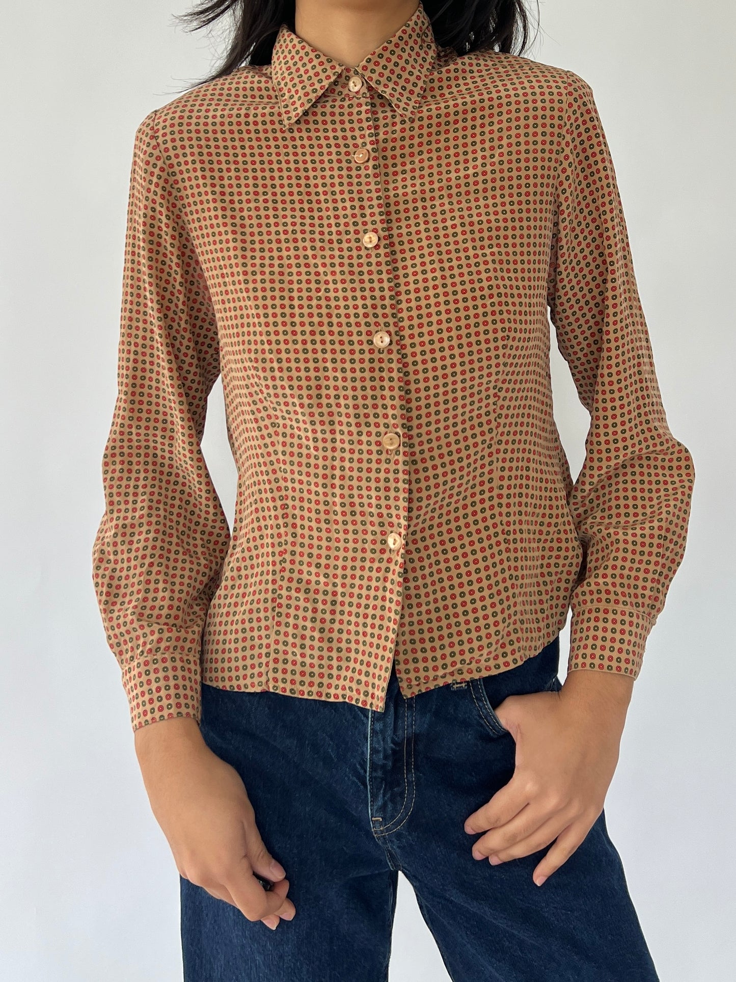 vintage silk blouse