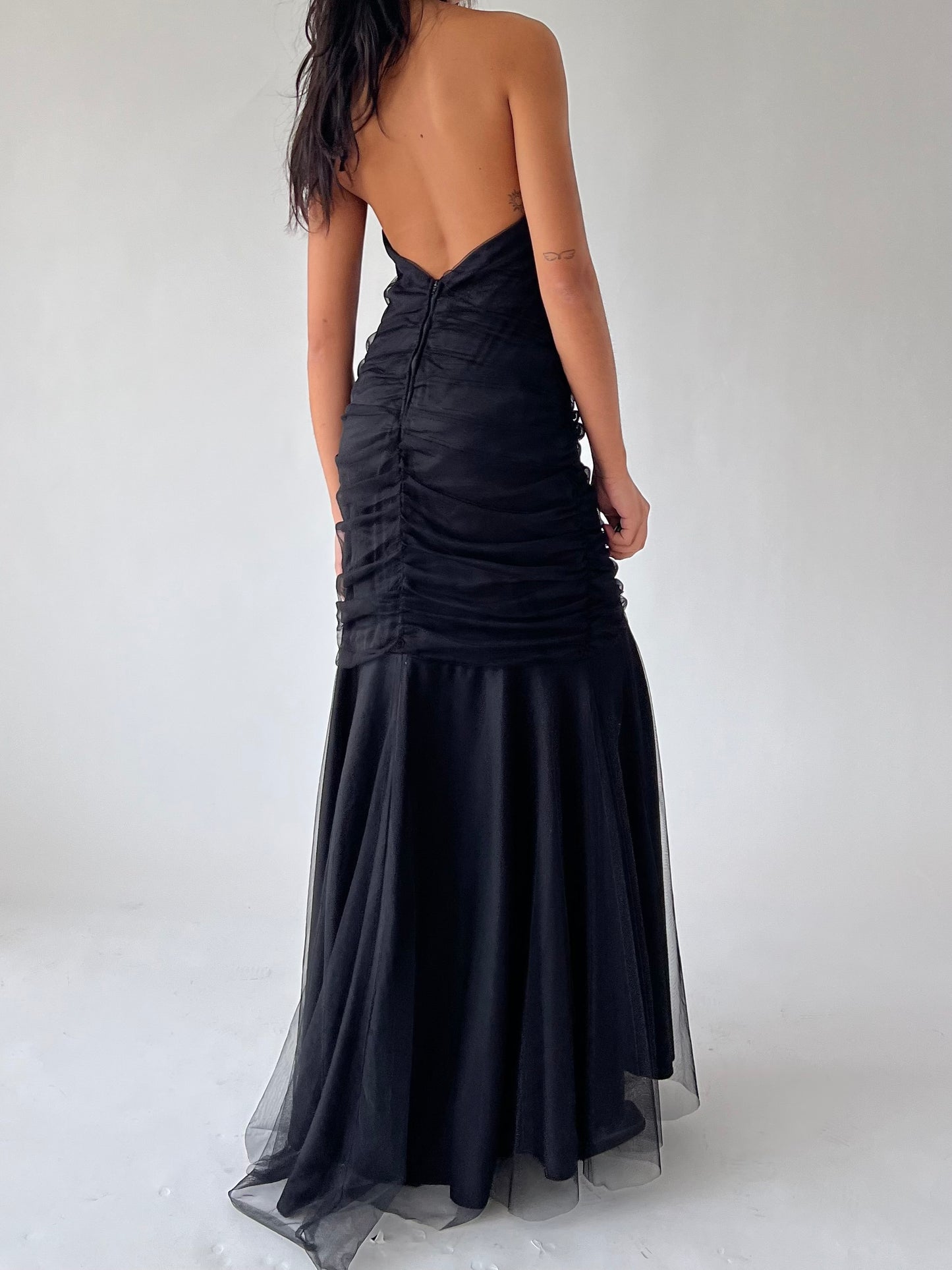 90s tulle halter gown