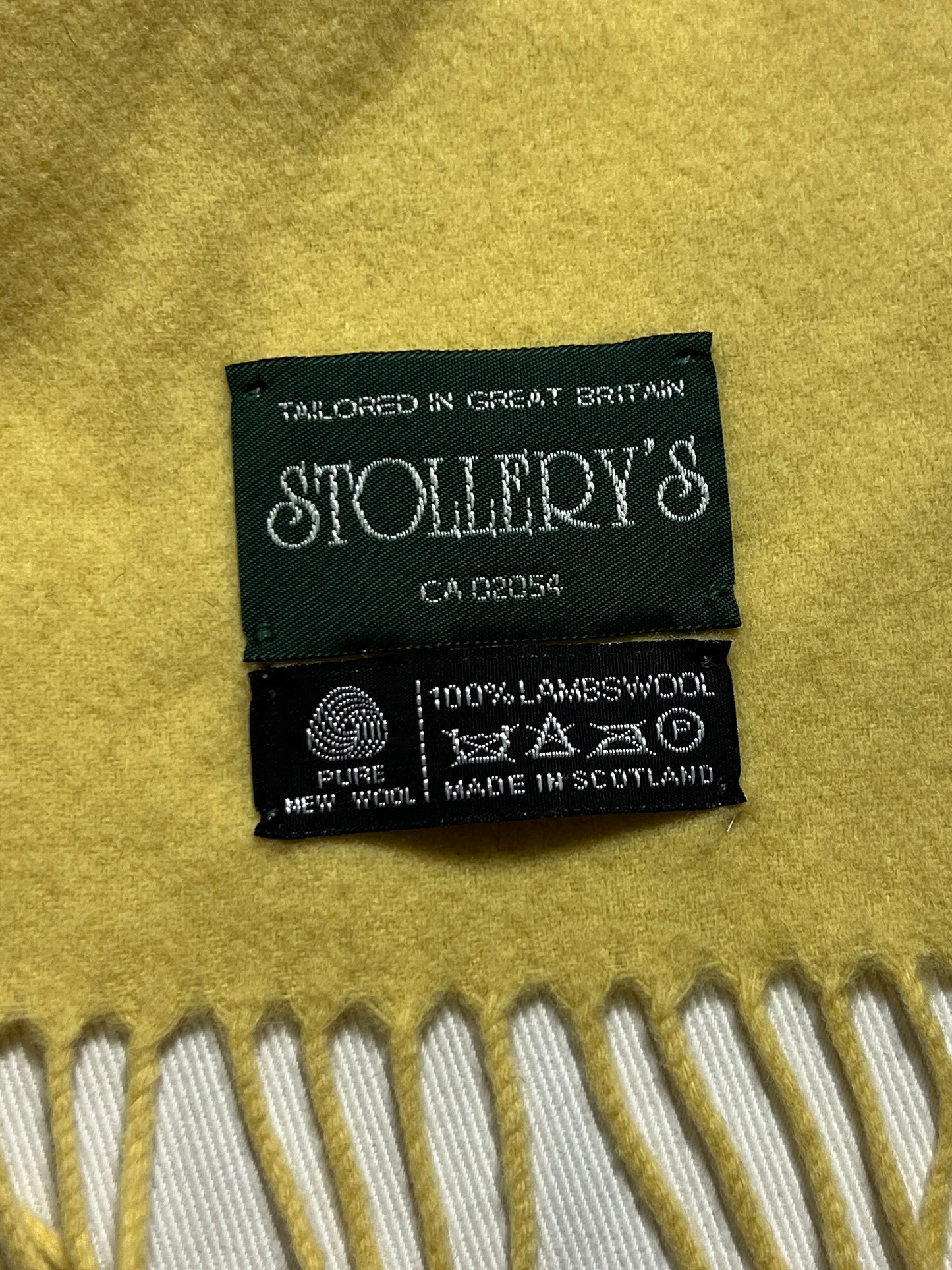 vintage yellow wool scarf