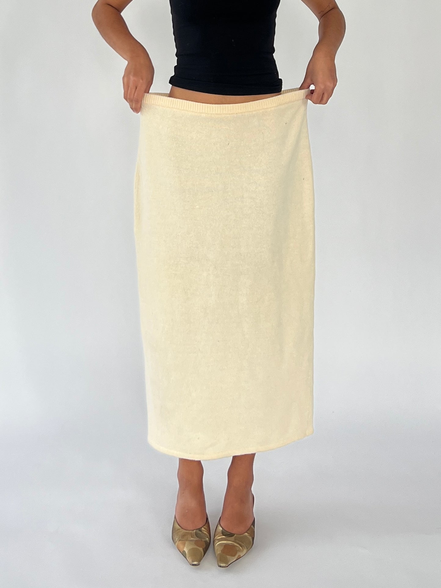 90s wool blend maxi skirt