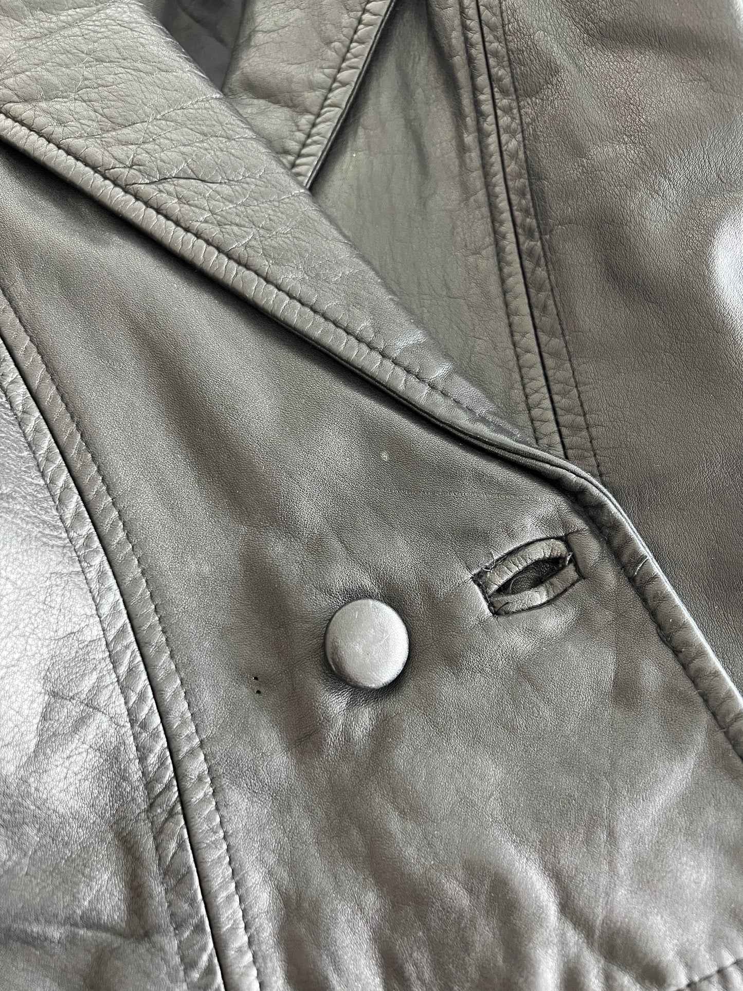 80s danier cropped leather blazer