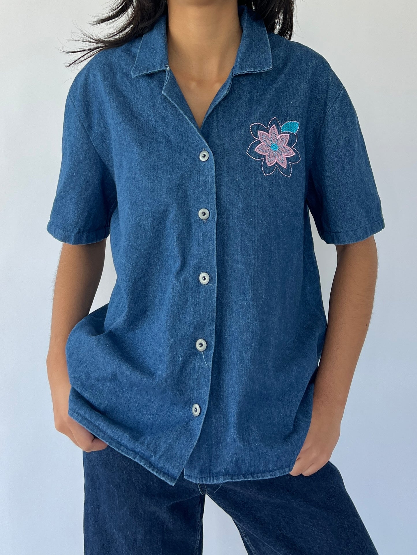 90s denim shirt