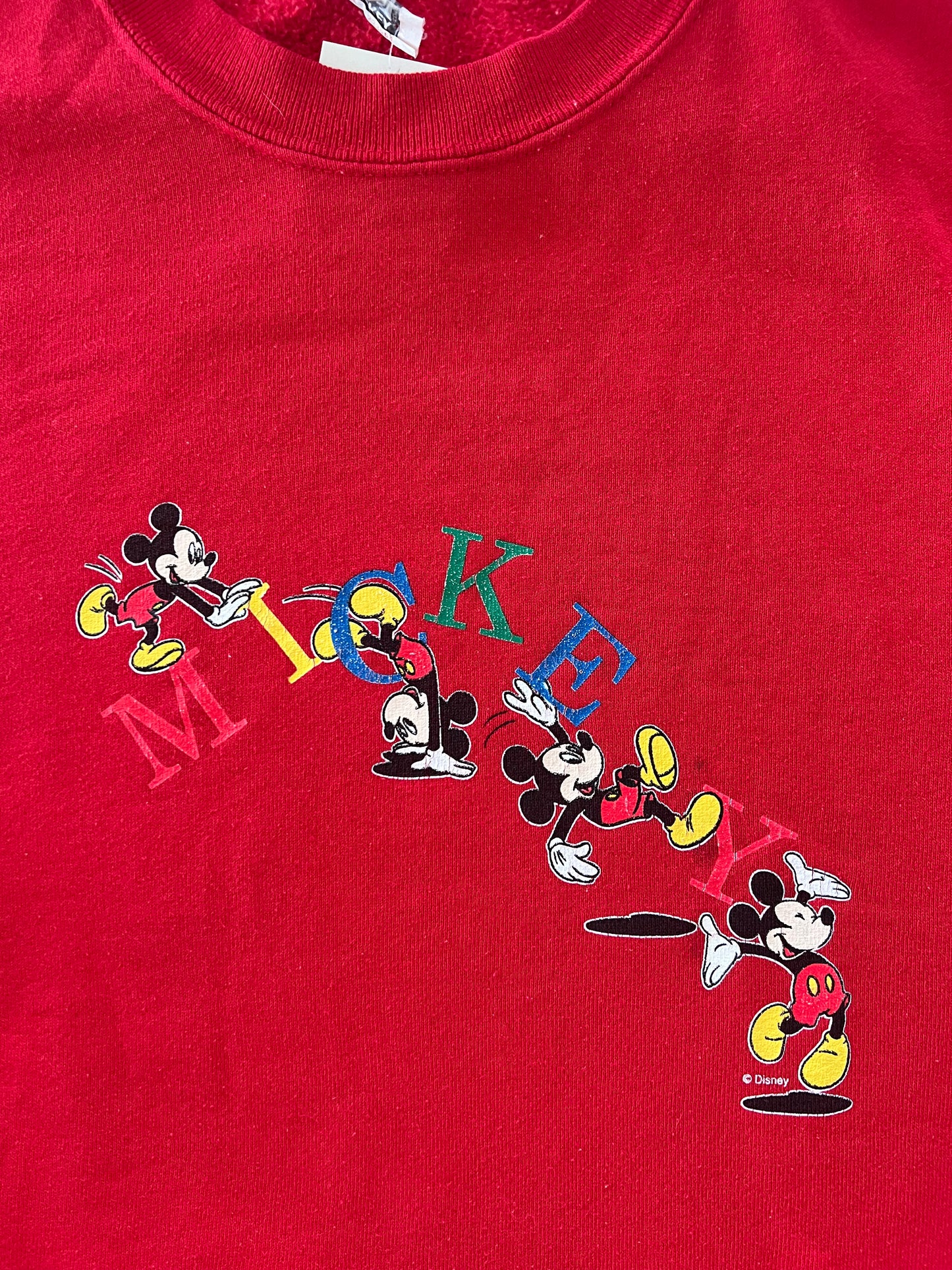 80s mickey red crewneck