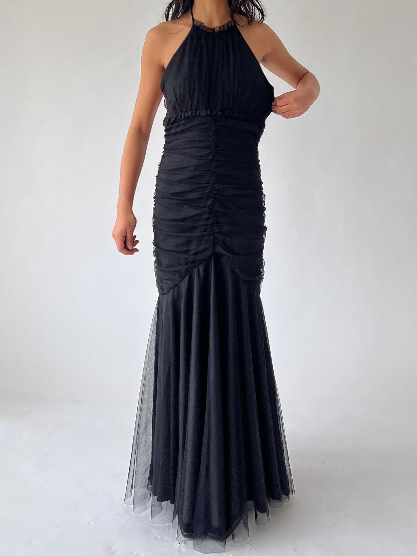 90s tulle halter gown