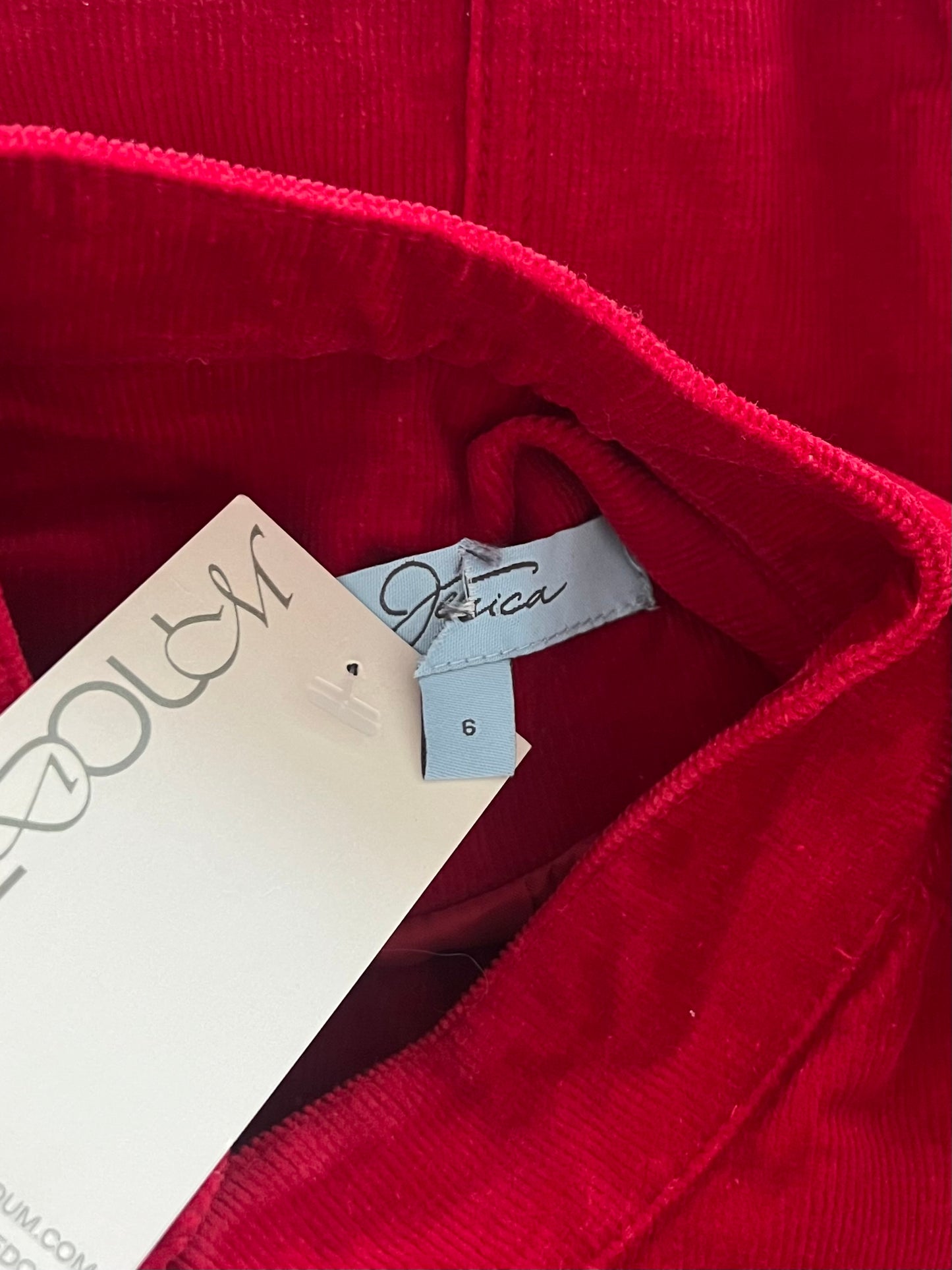 2000s red corduroy button up jacket