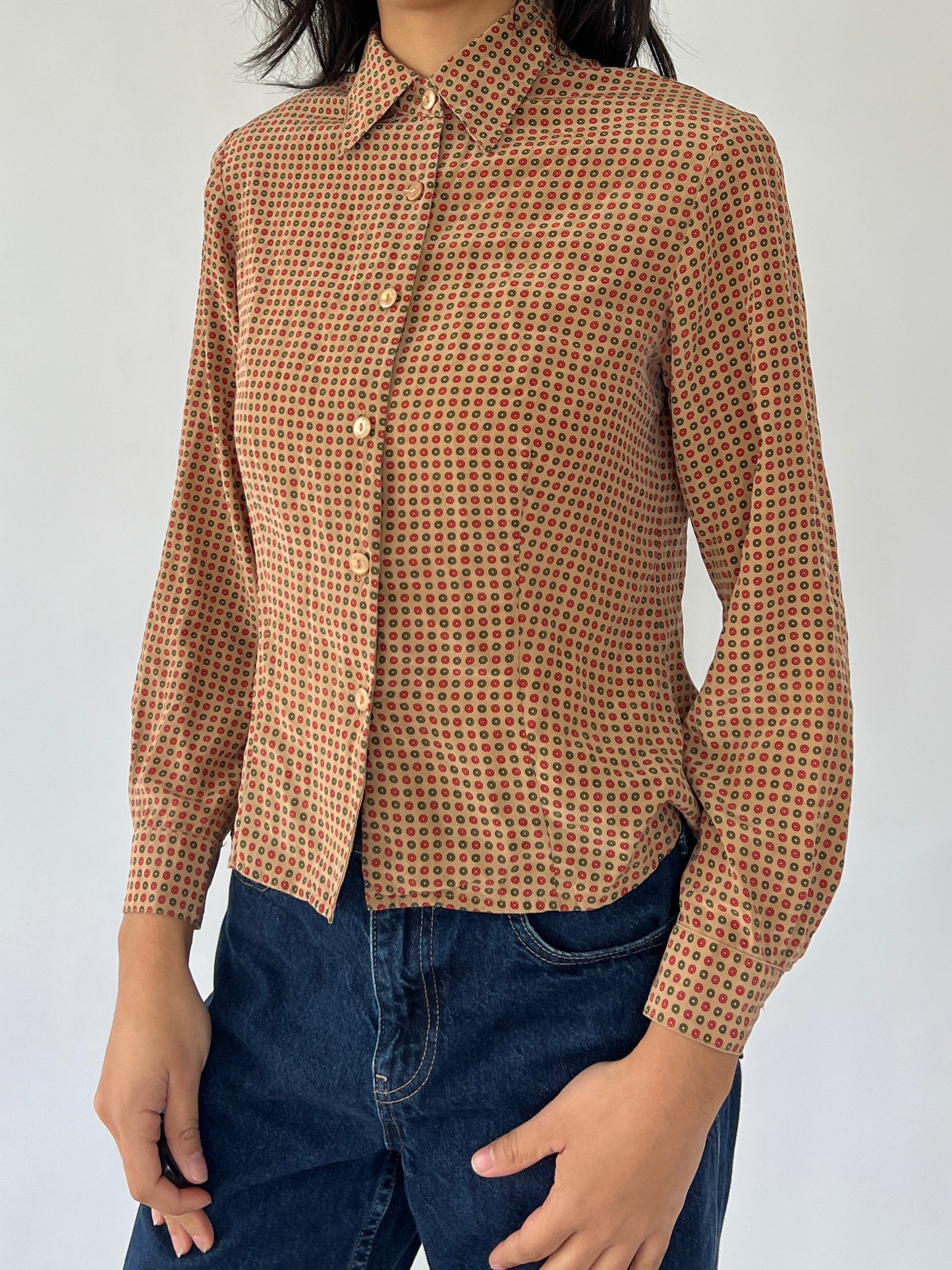 vintage silk blouse