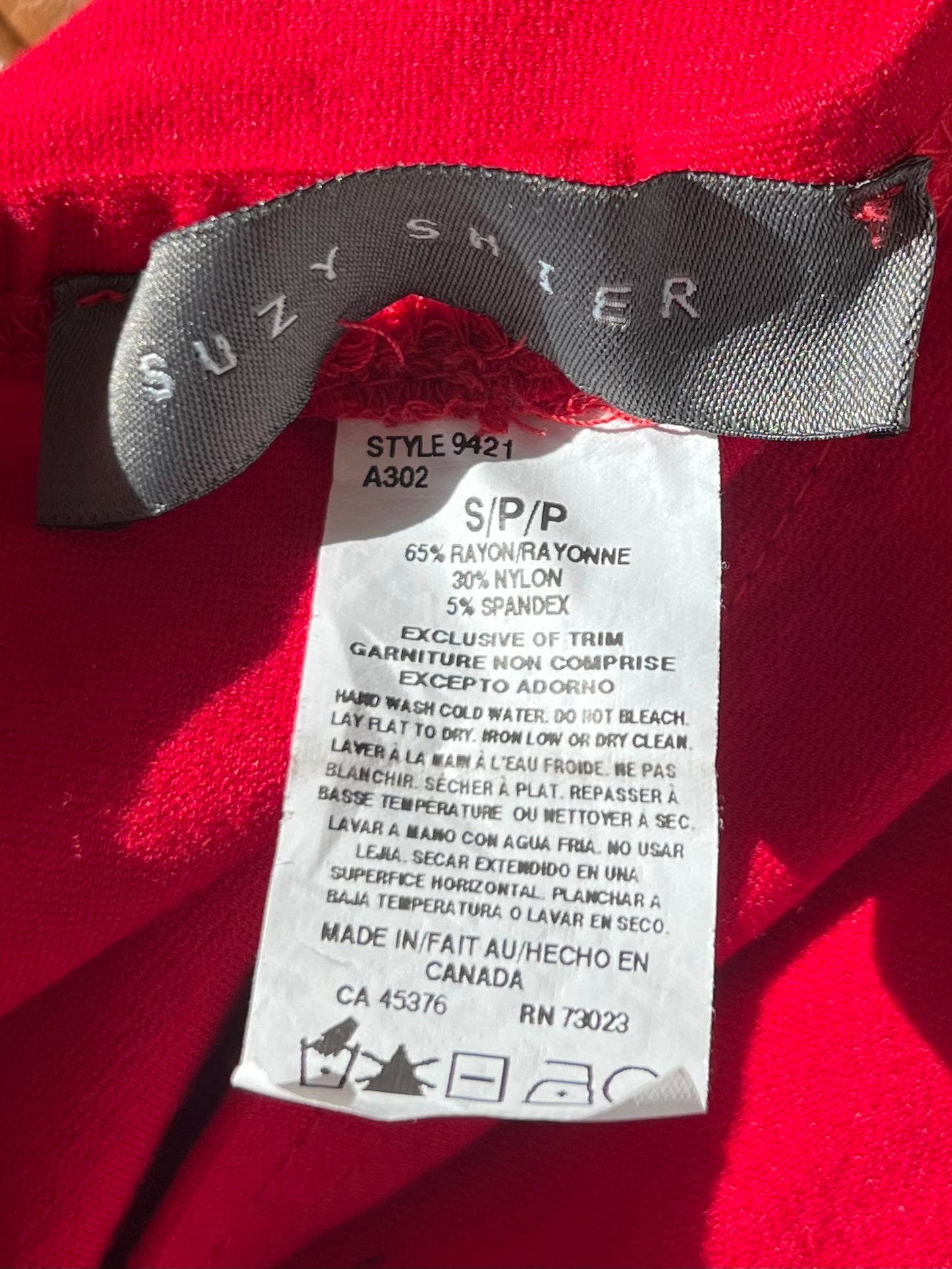 90s red bodycon skirt