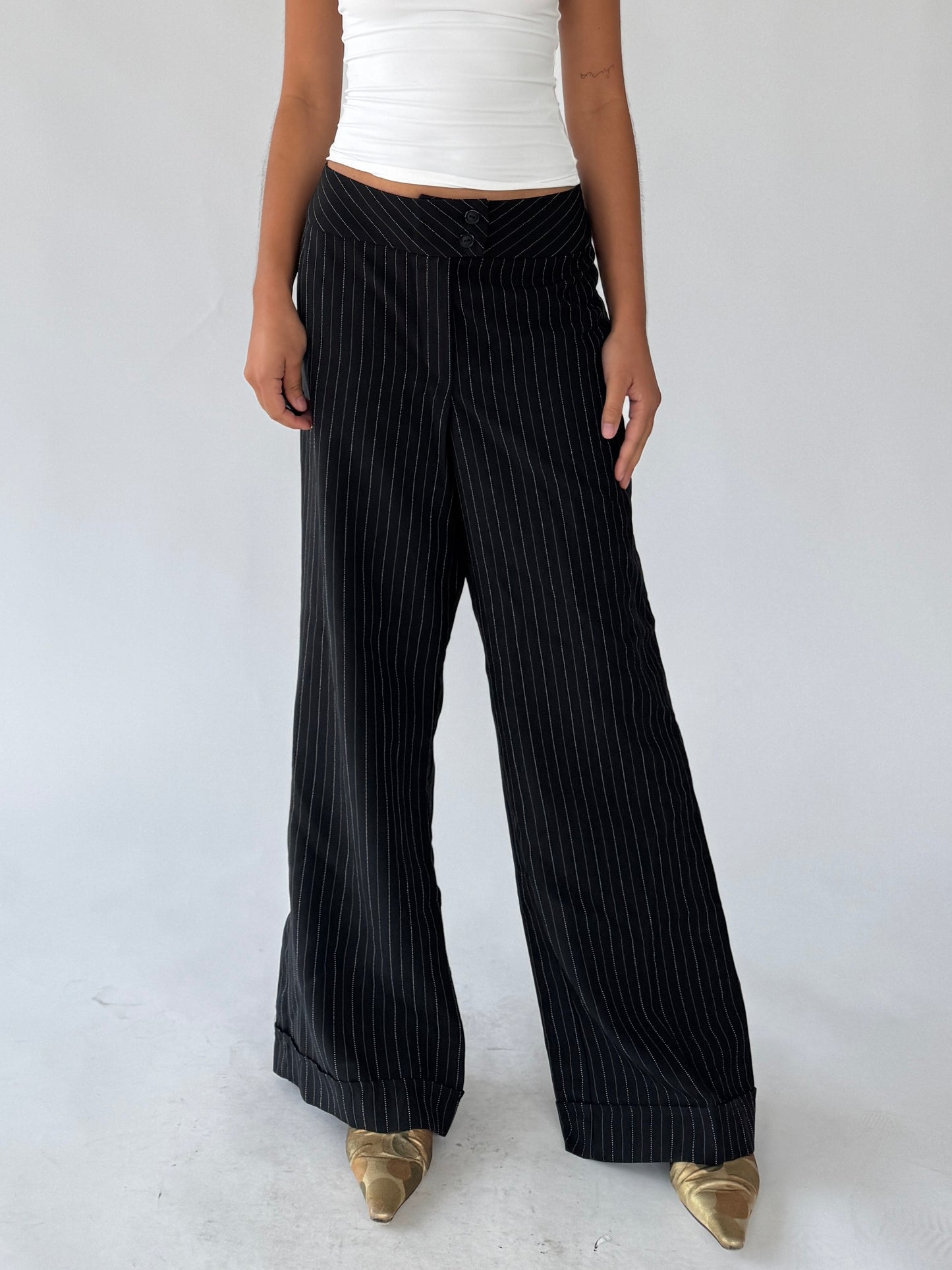 90s pinstripe trousers