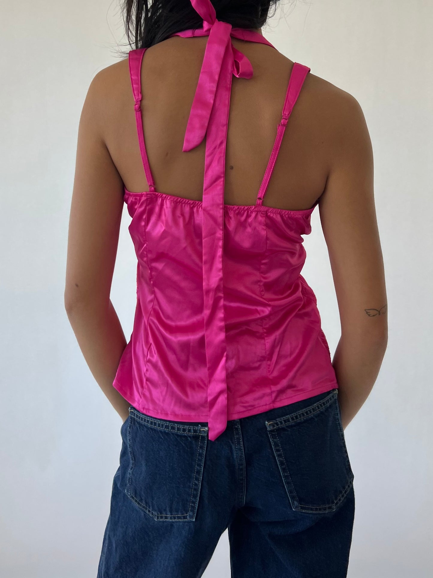 hot pink halter top