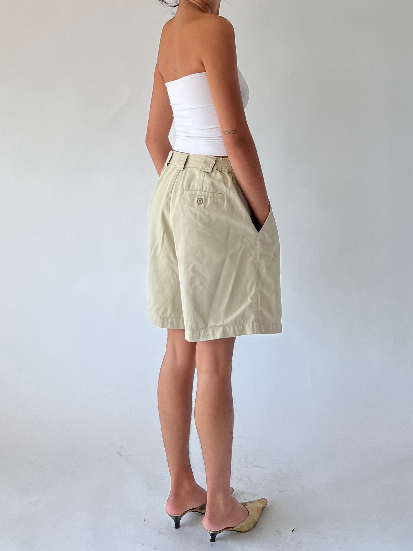 khaki shorts