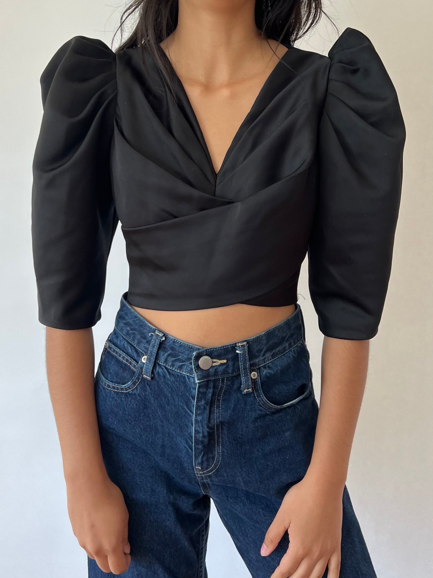 black formal top