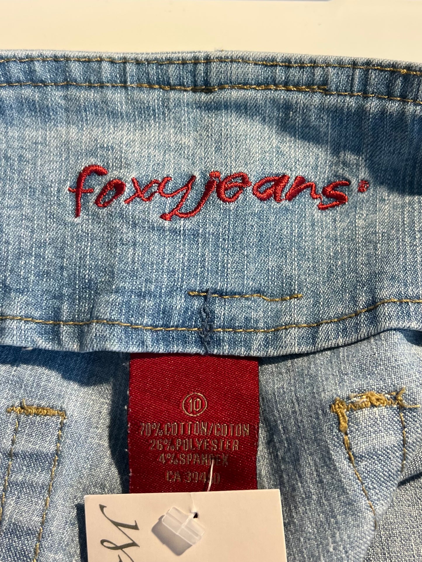 y2k denim flare capri jeans