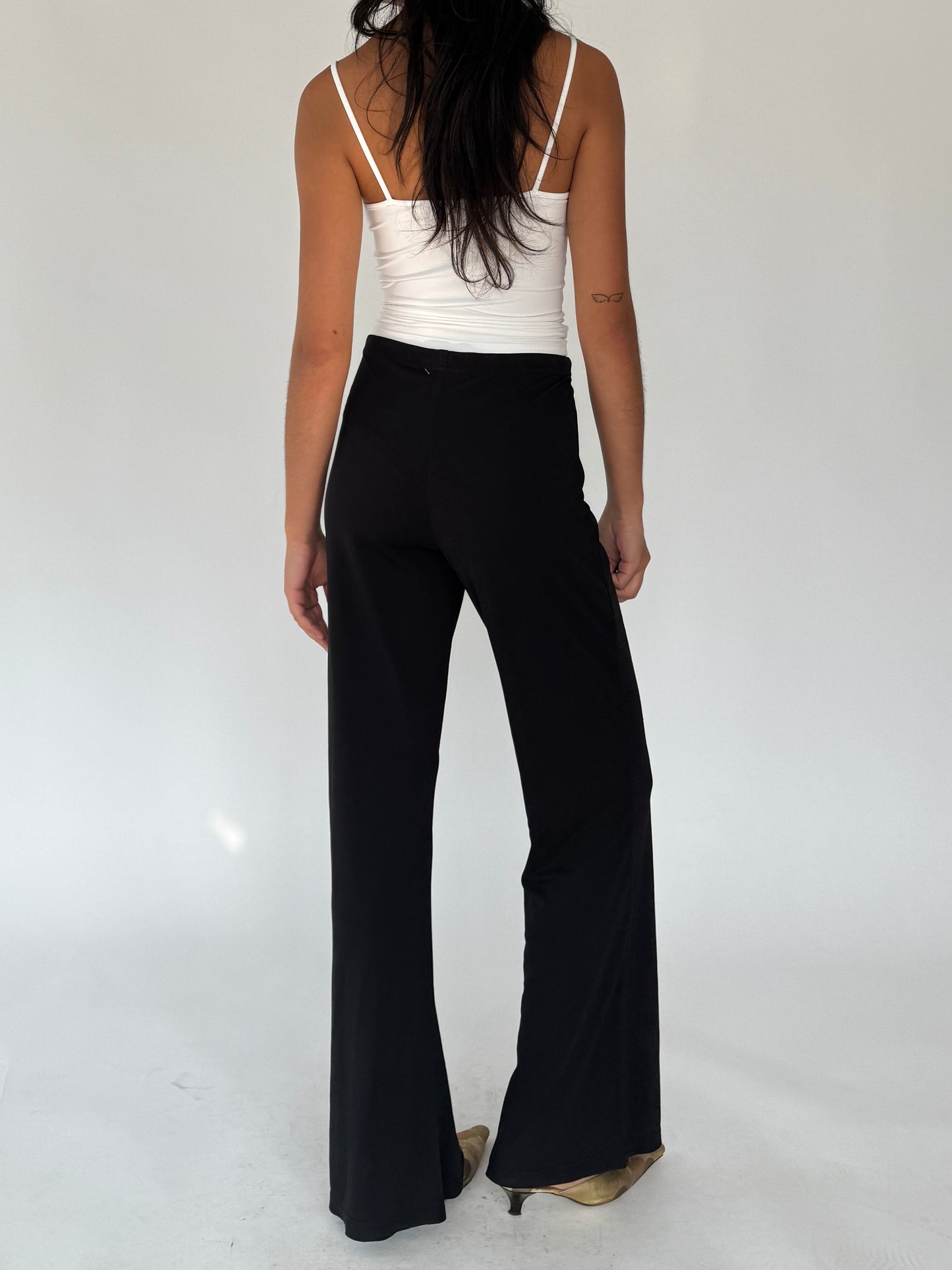 90s black wide leg pants