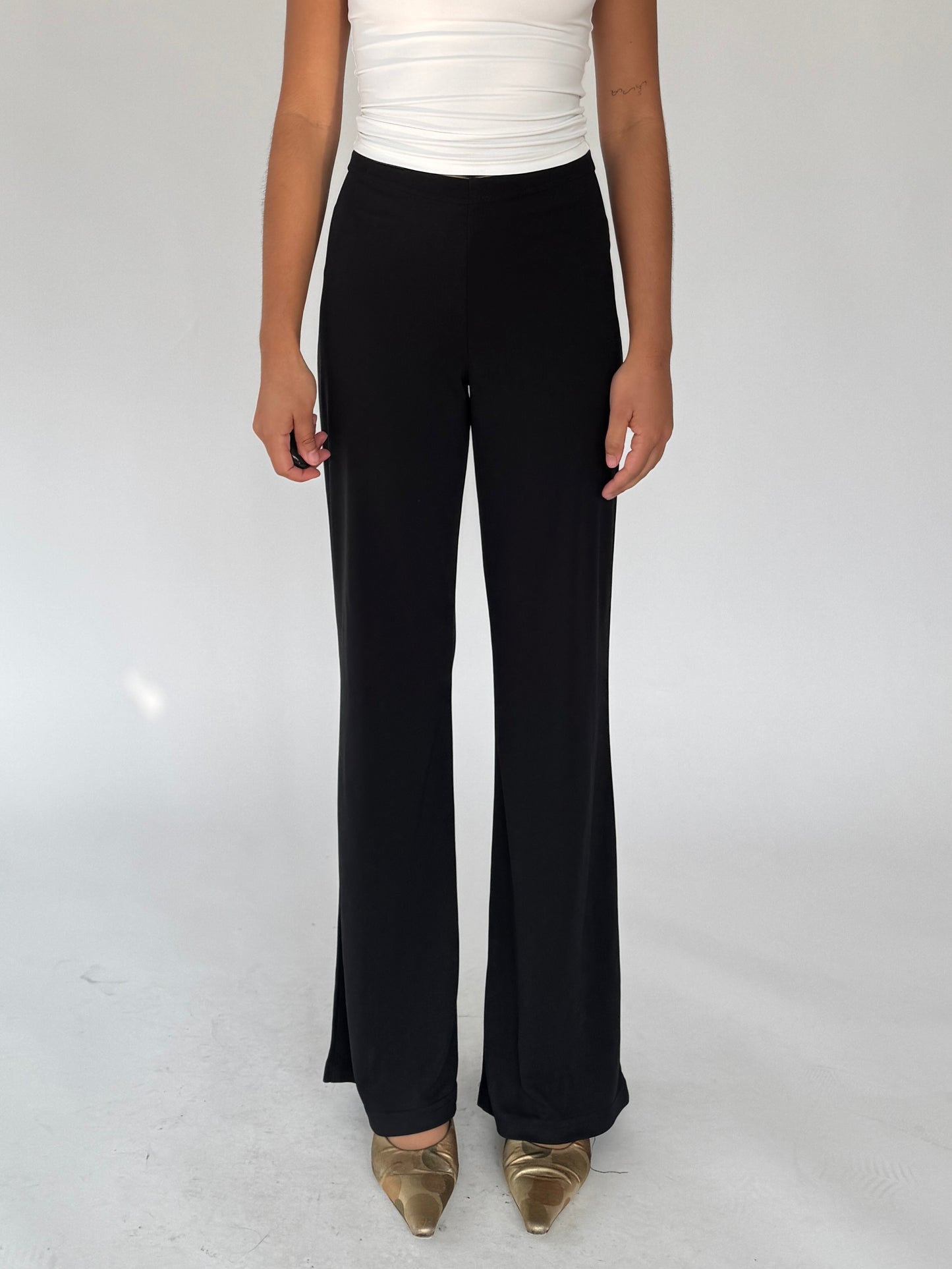 90s black wide leg pants