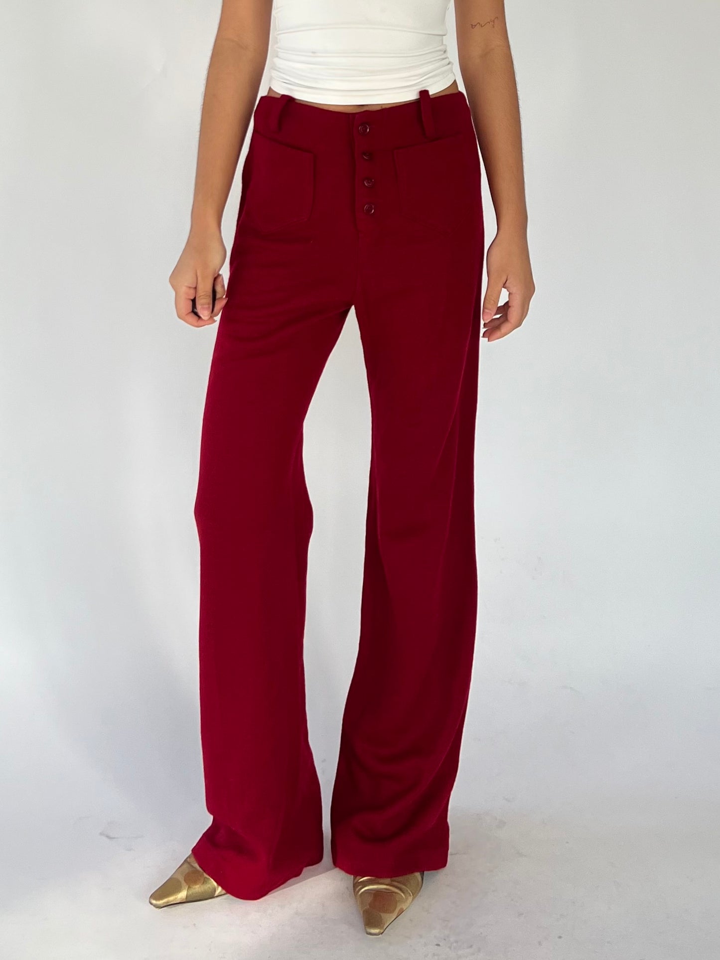 80's red pants