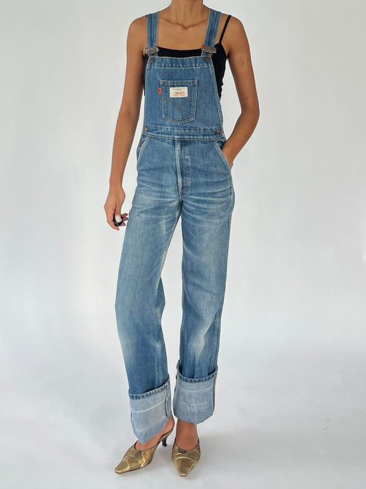 80s levis denim overalls