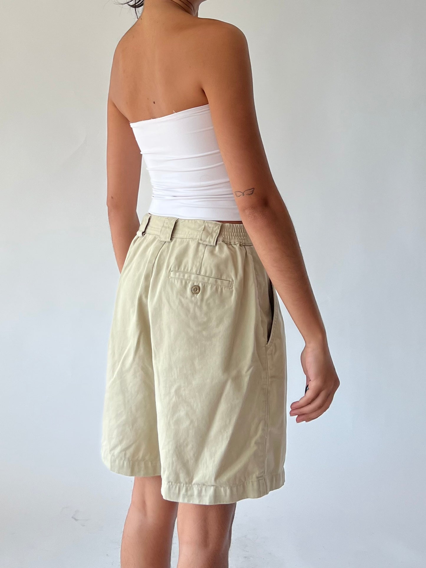 khaki shorts