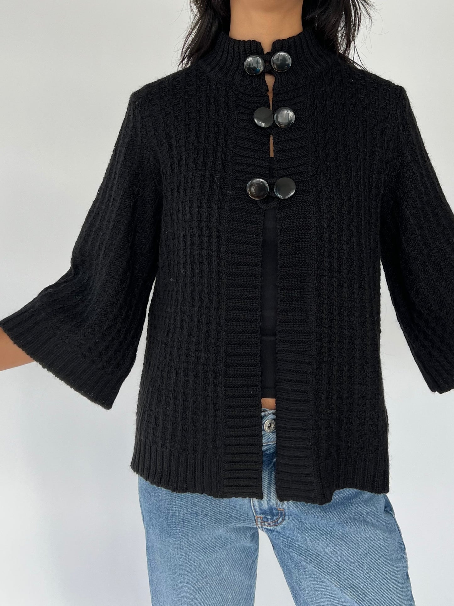 2000s black cardigan