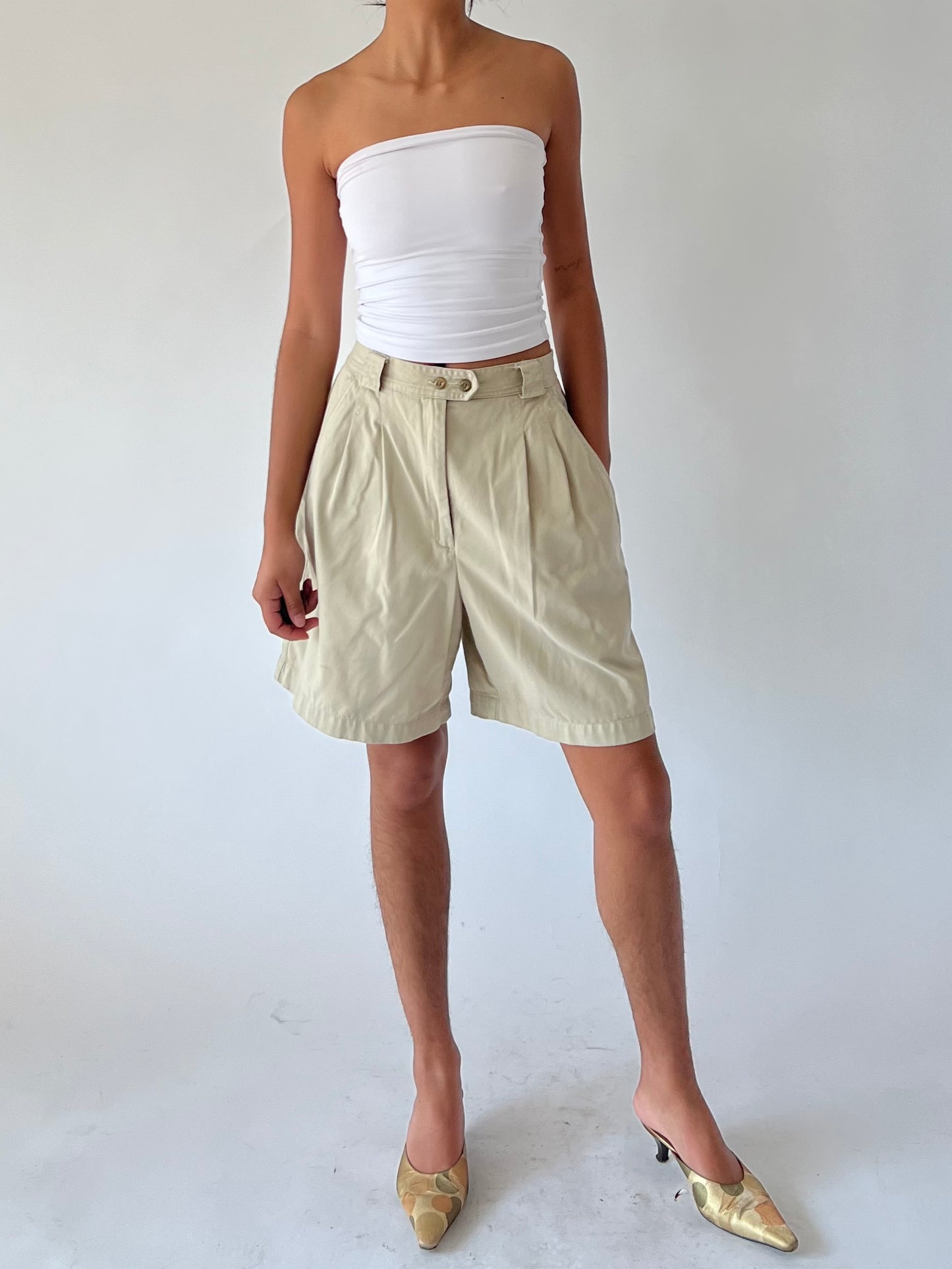 khaki shorts