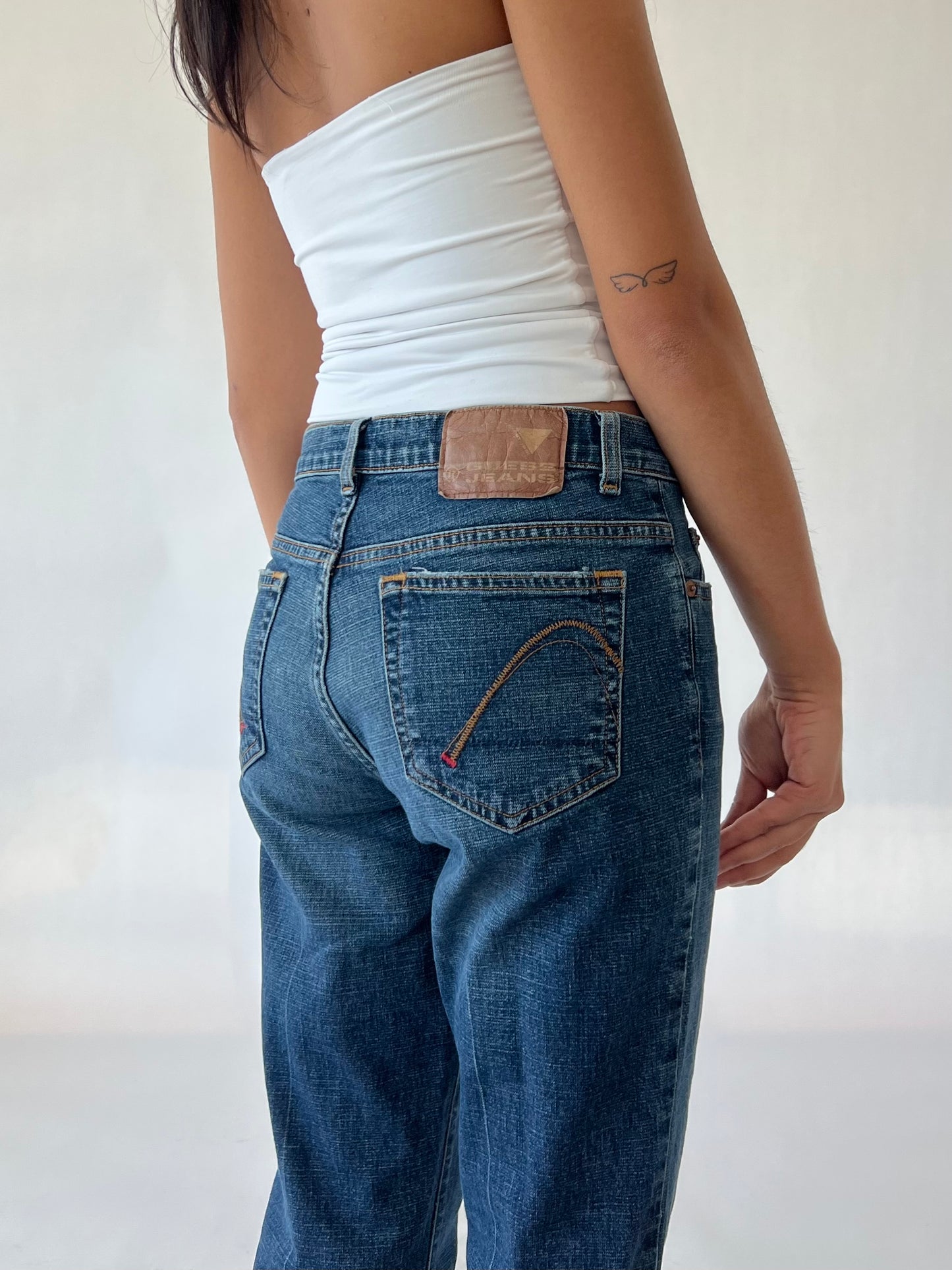 y2k guess flare jeans