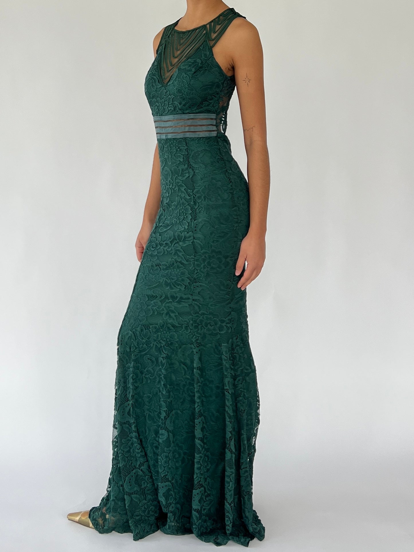 90s green gown