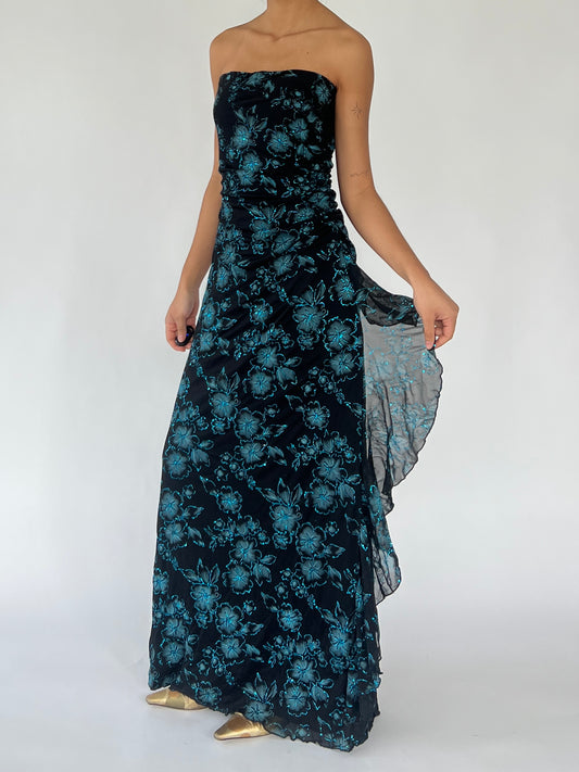 90s glittery maxi dress