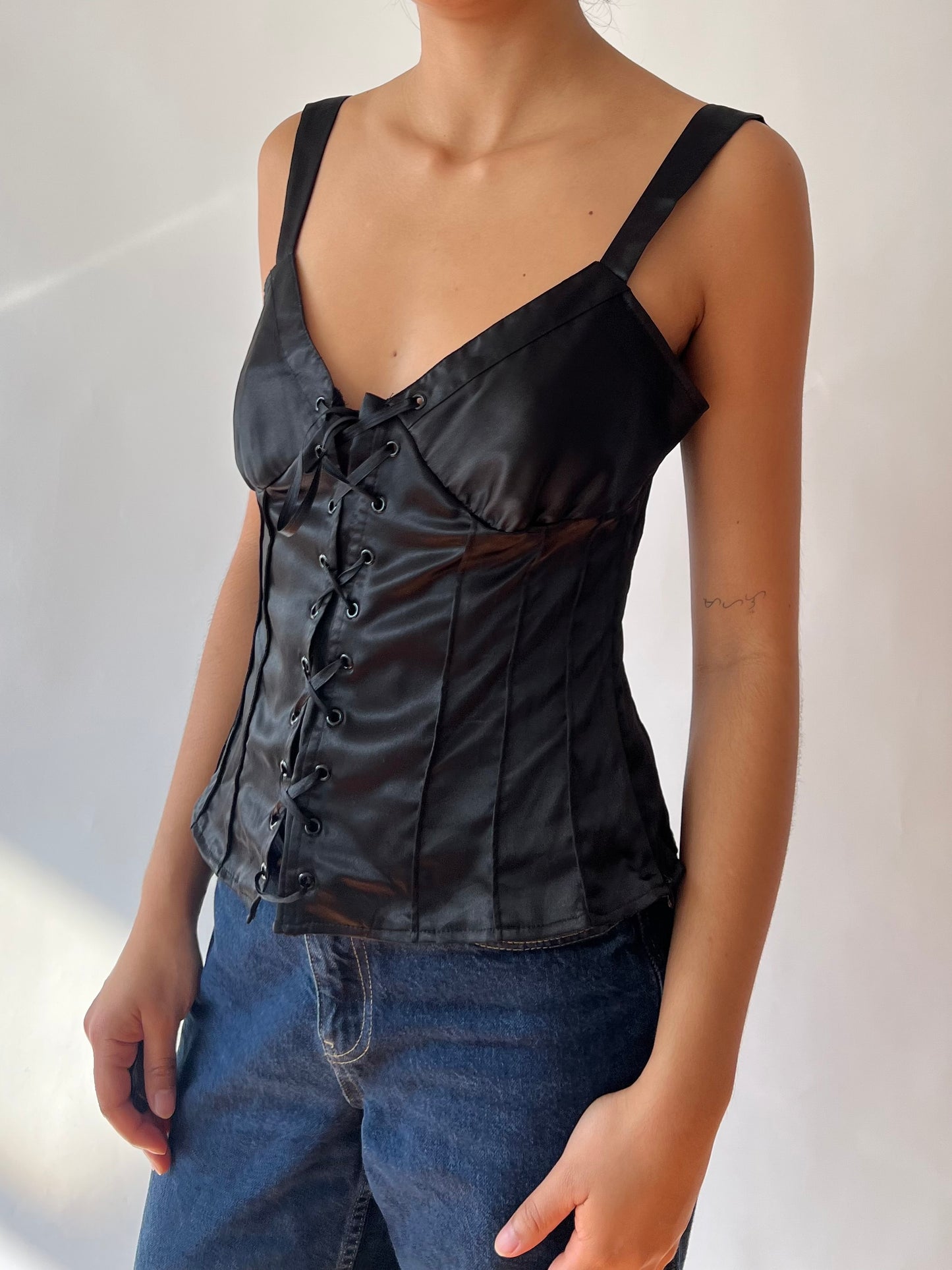 2000s guess corset top