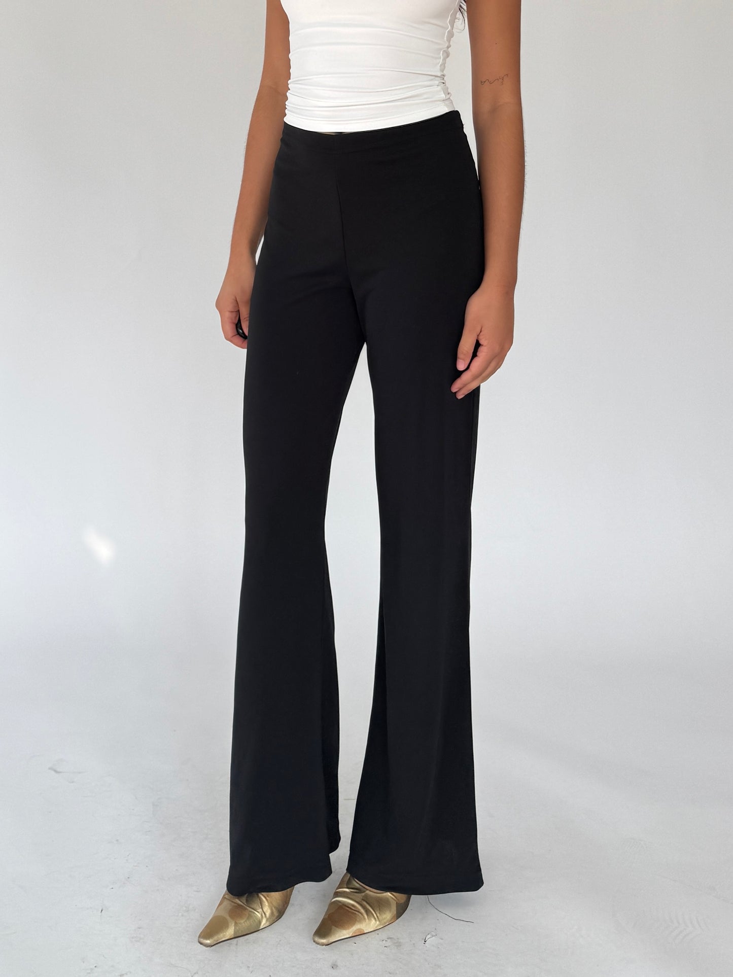 90s black wide leg pants