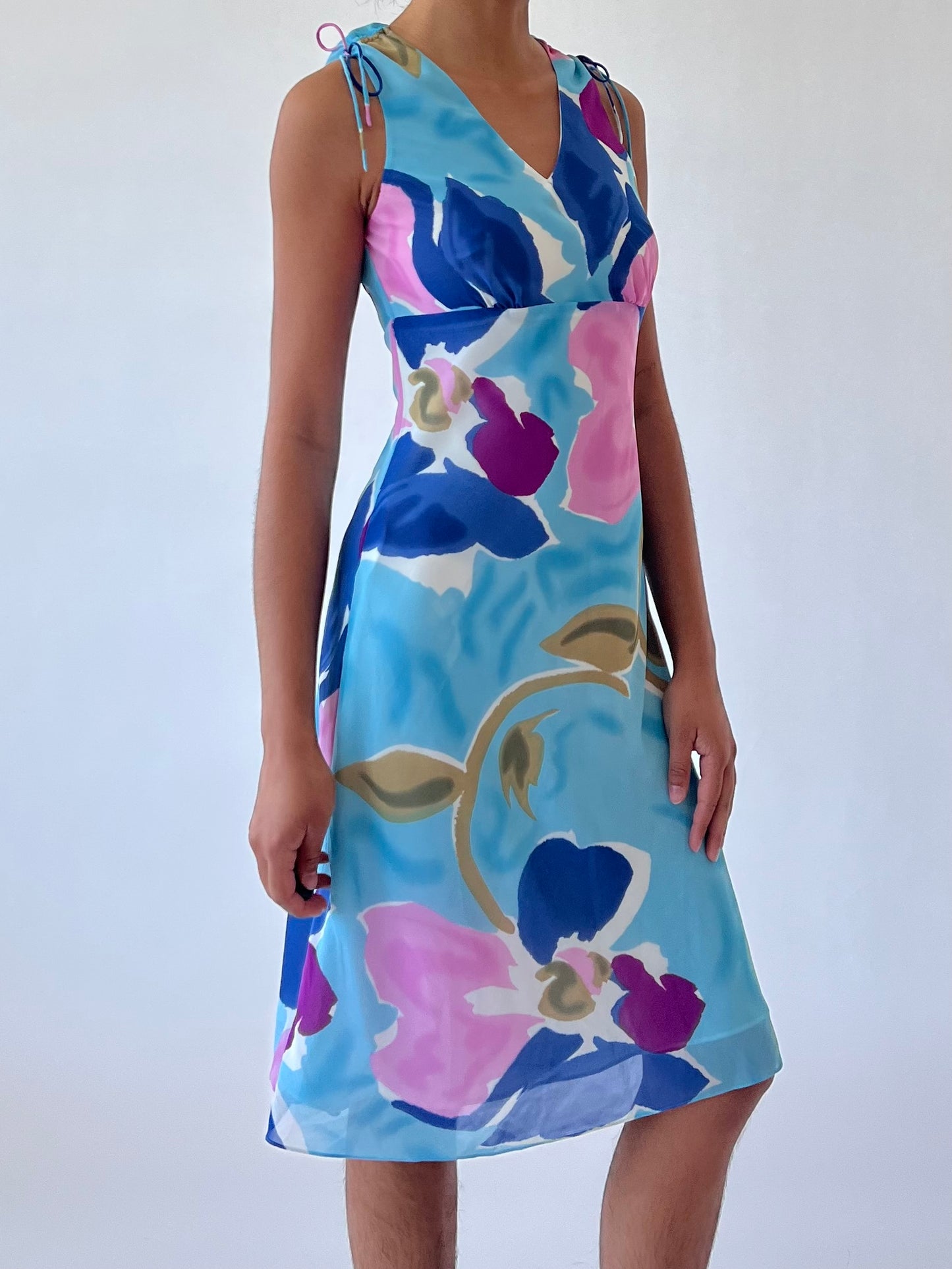 vintage floral midi dress