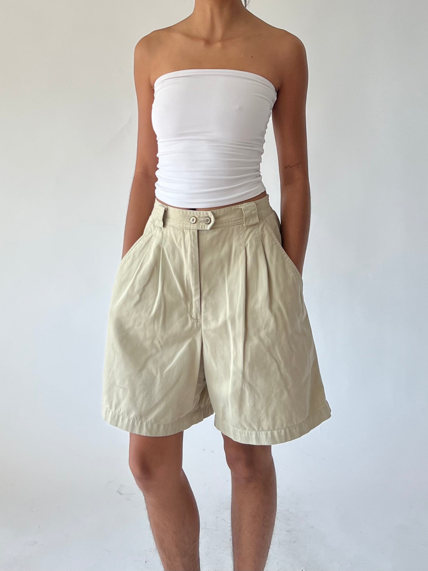 khaki shorts