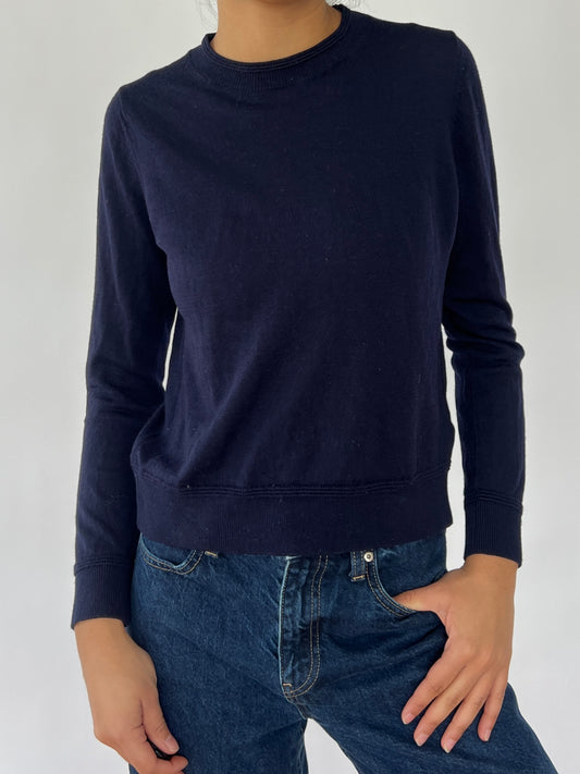 wool navy blue sweater