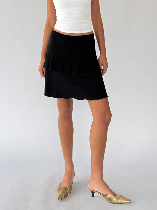 black mini skort