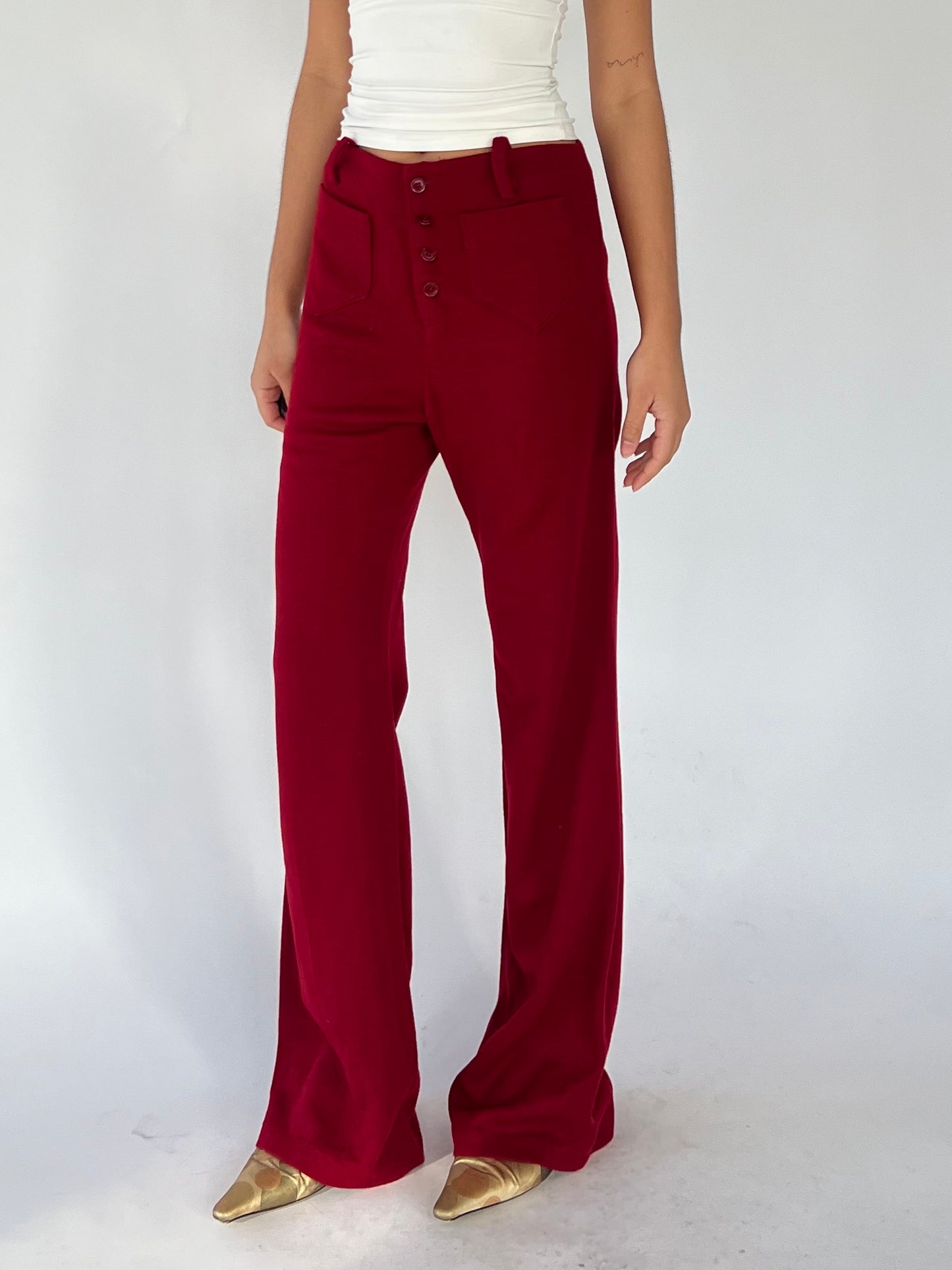 80's red pants