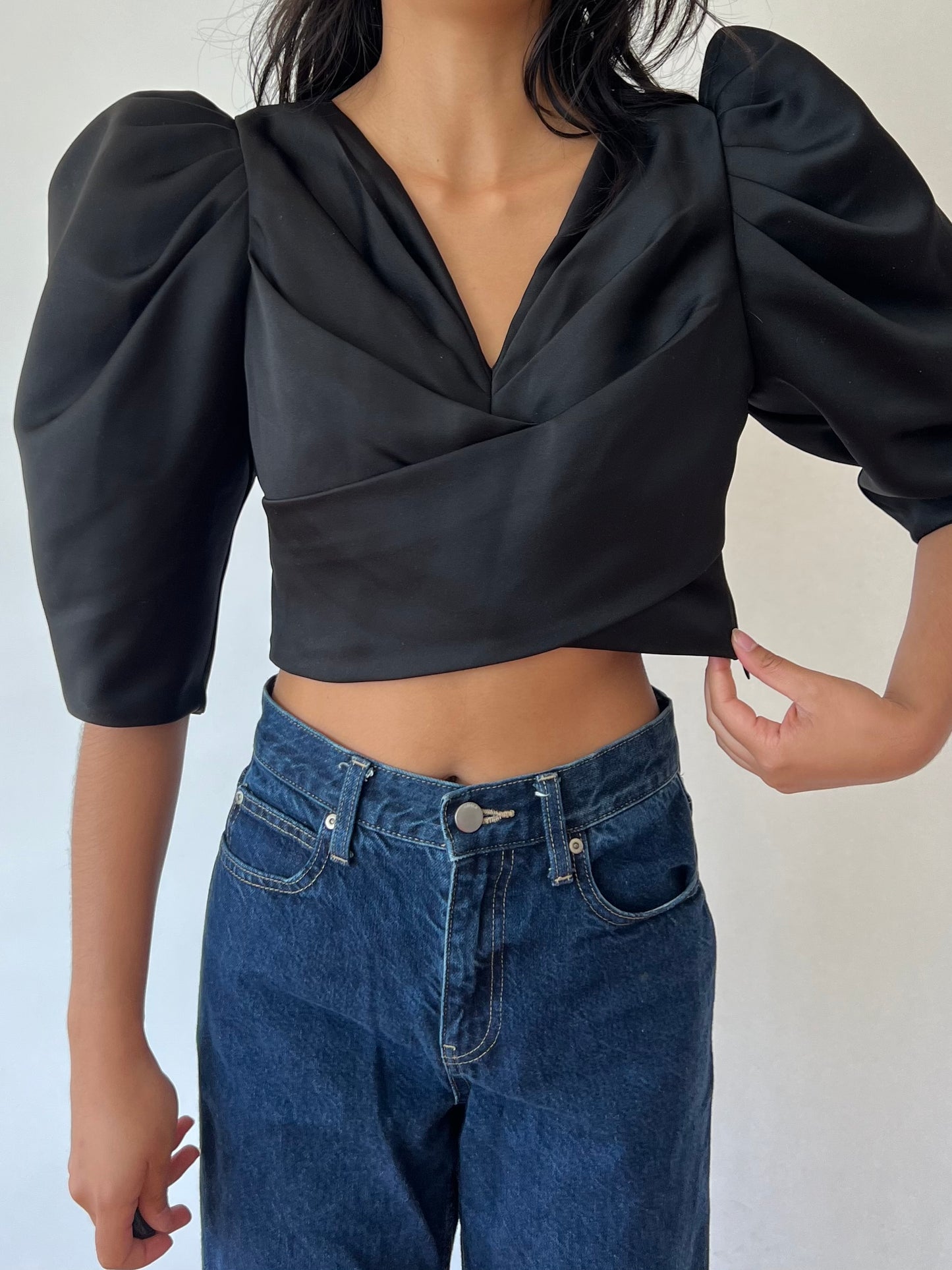 black formal top