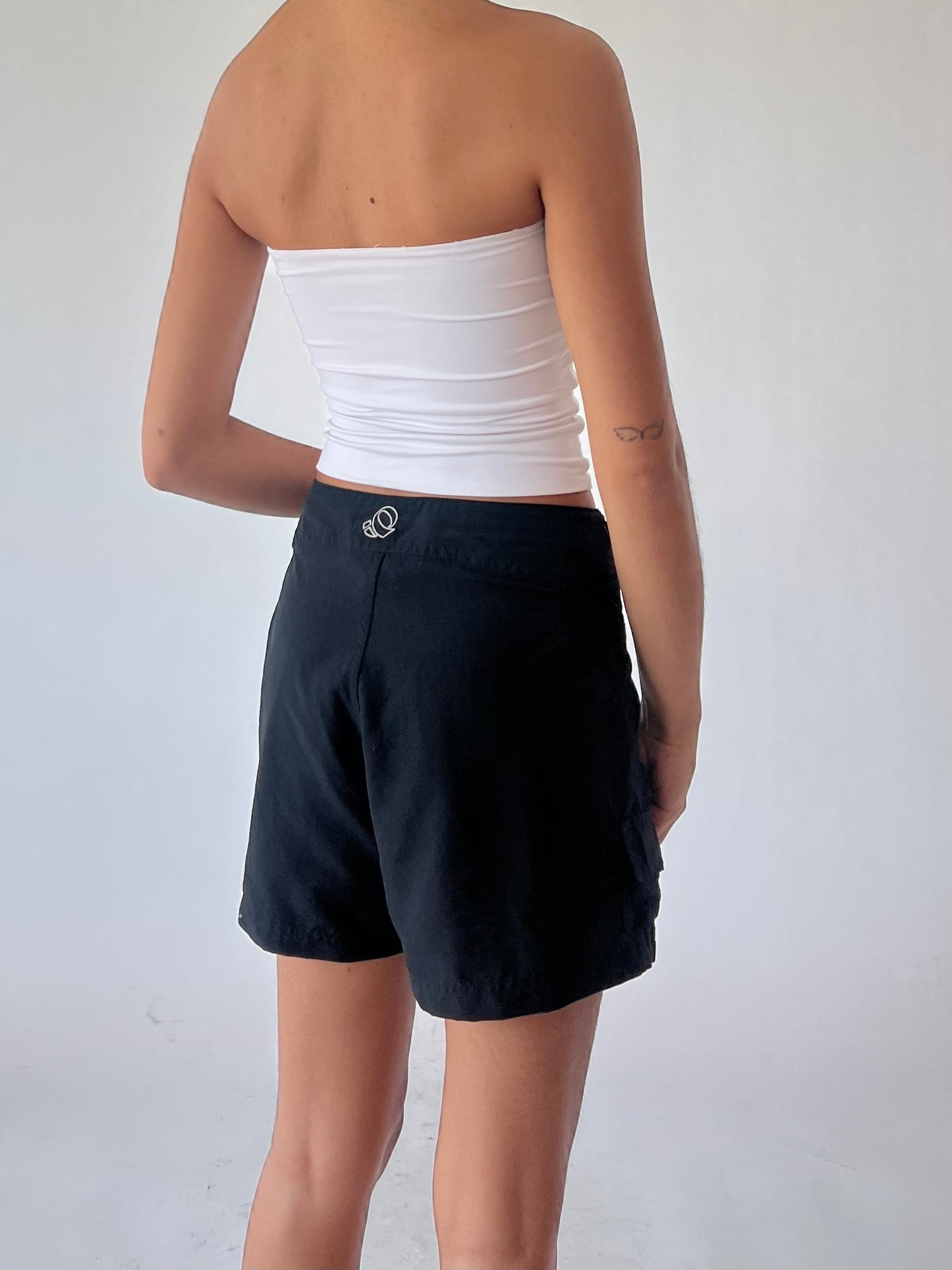 black cargo shorts