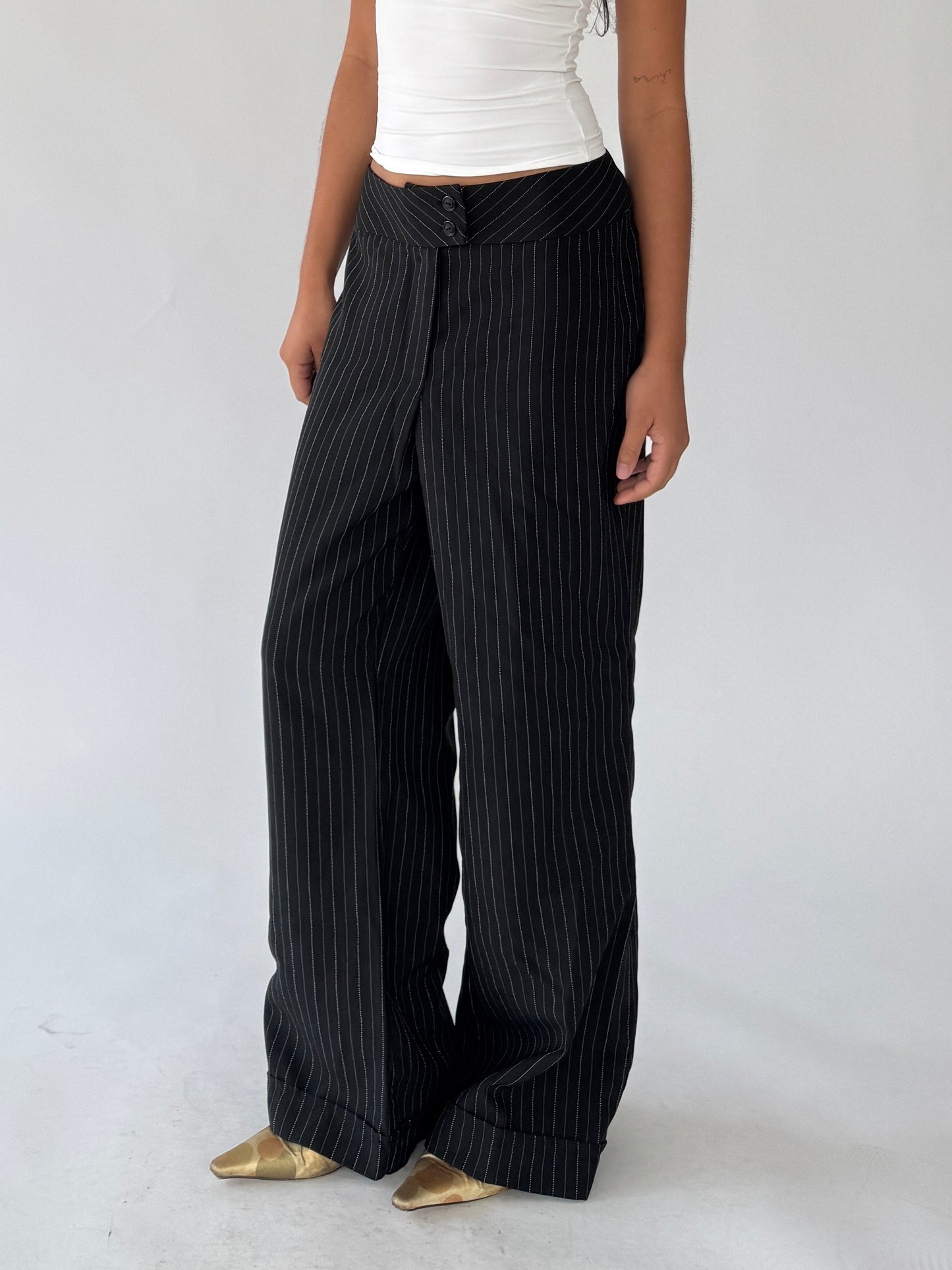 90s pinstripe trousers