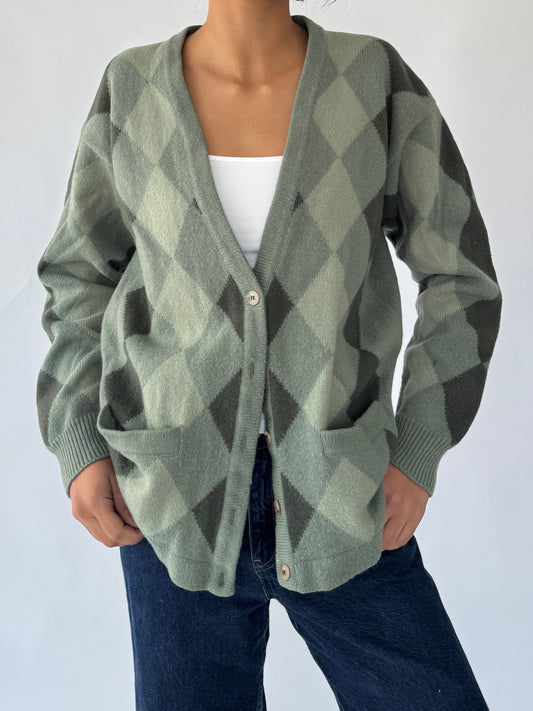 vintage wool blend cardigan