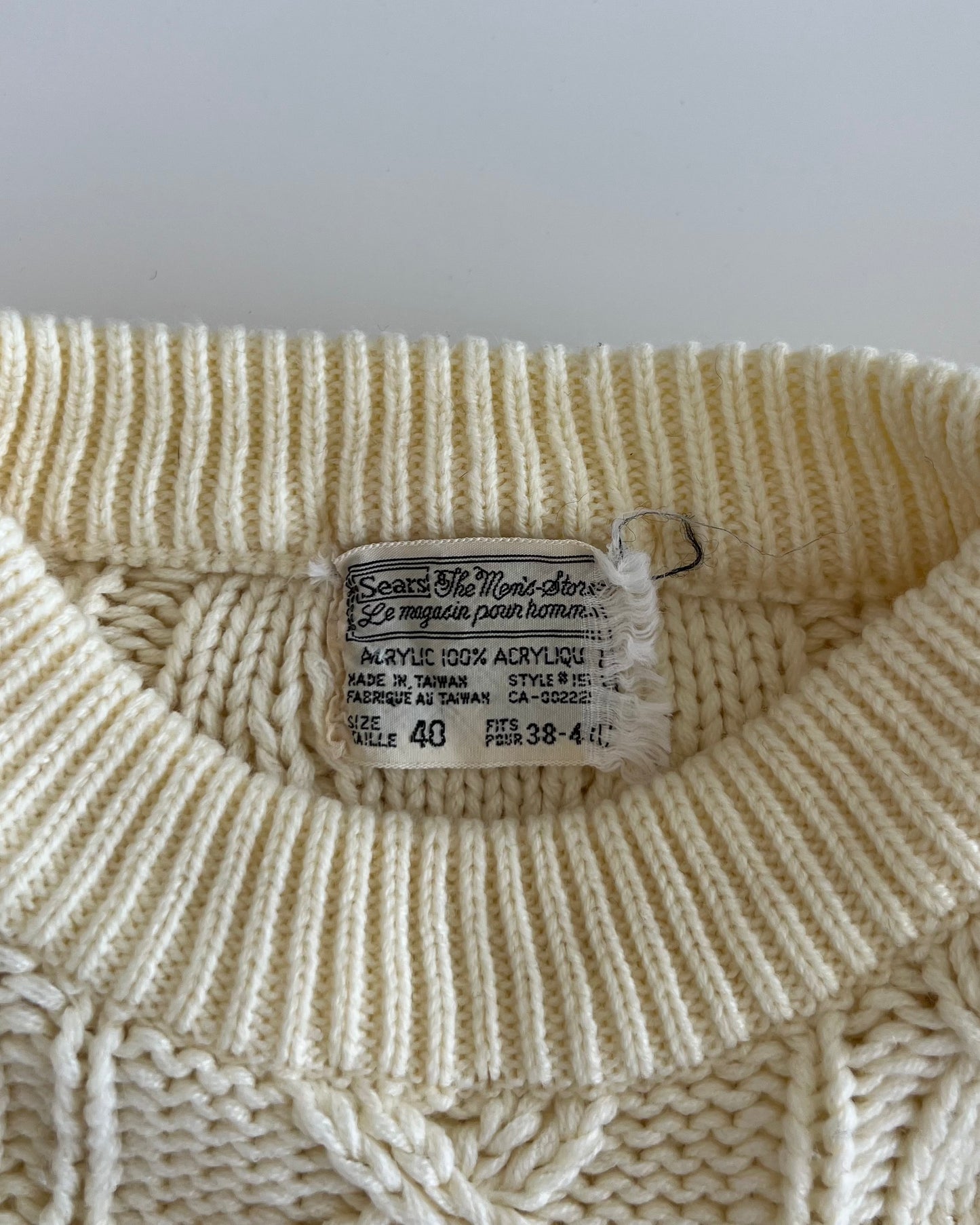 90s cable knit sweater