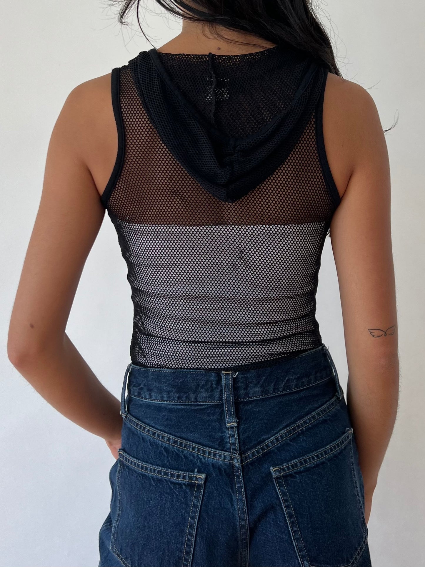 90s rave fishnet bodysuit