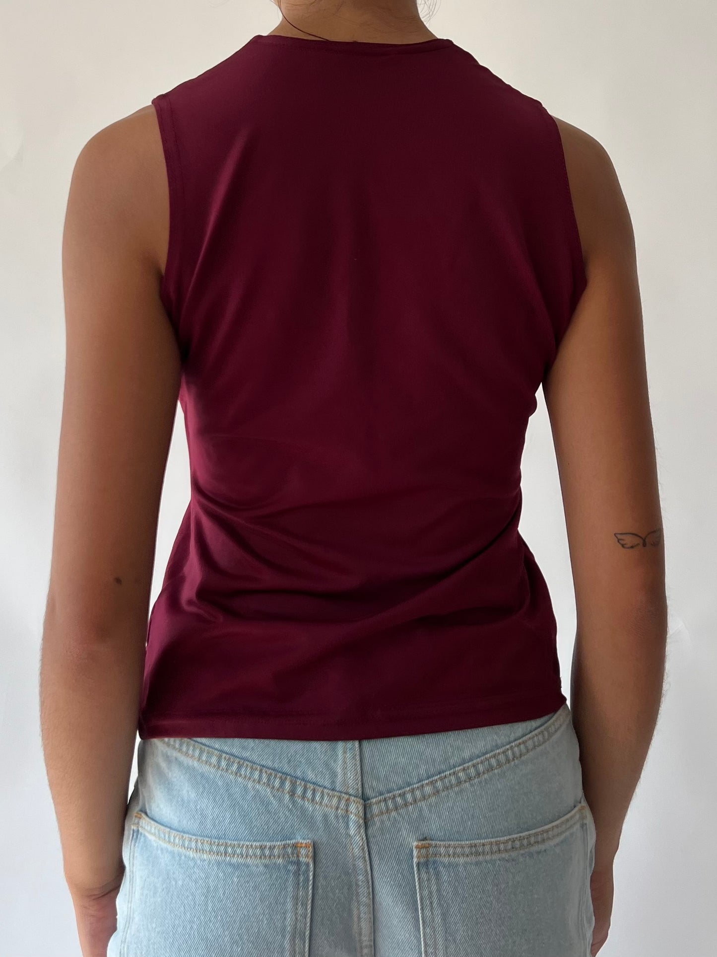 90s maroon top