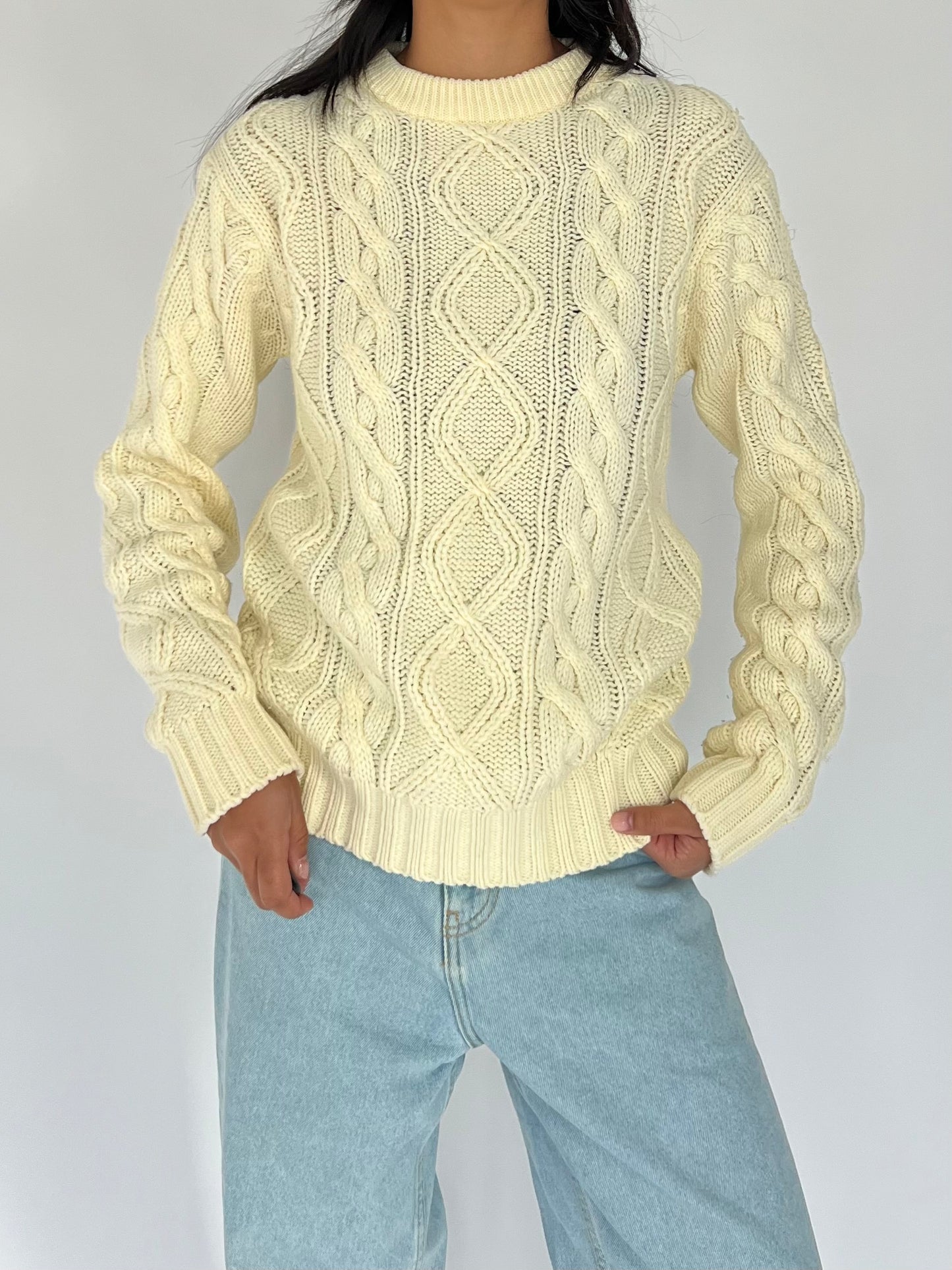 90s cable knit sweater