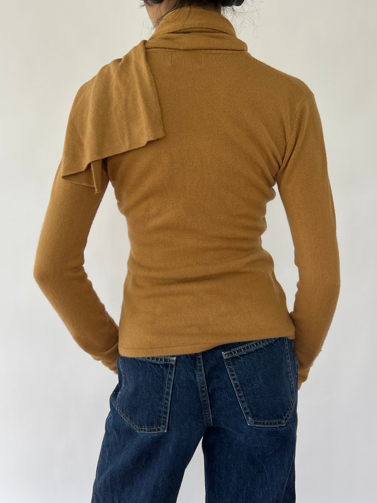 90s brown wool blend sweater