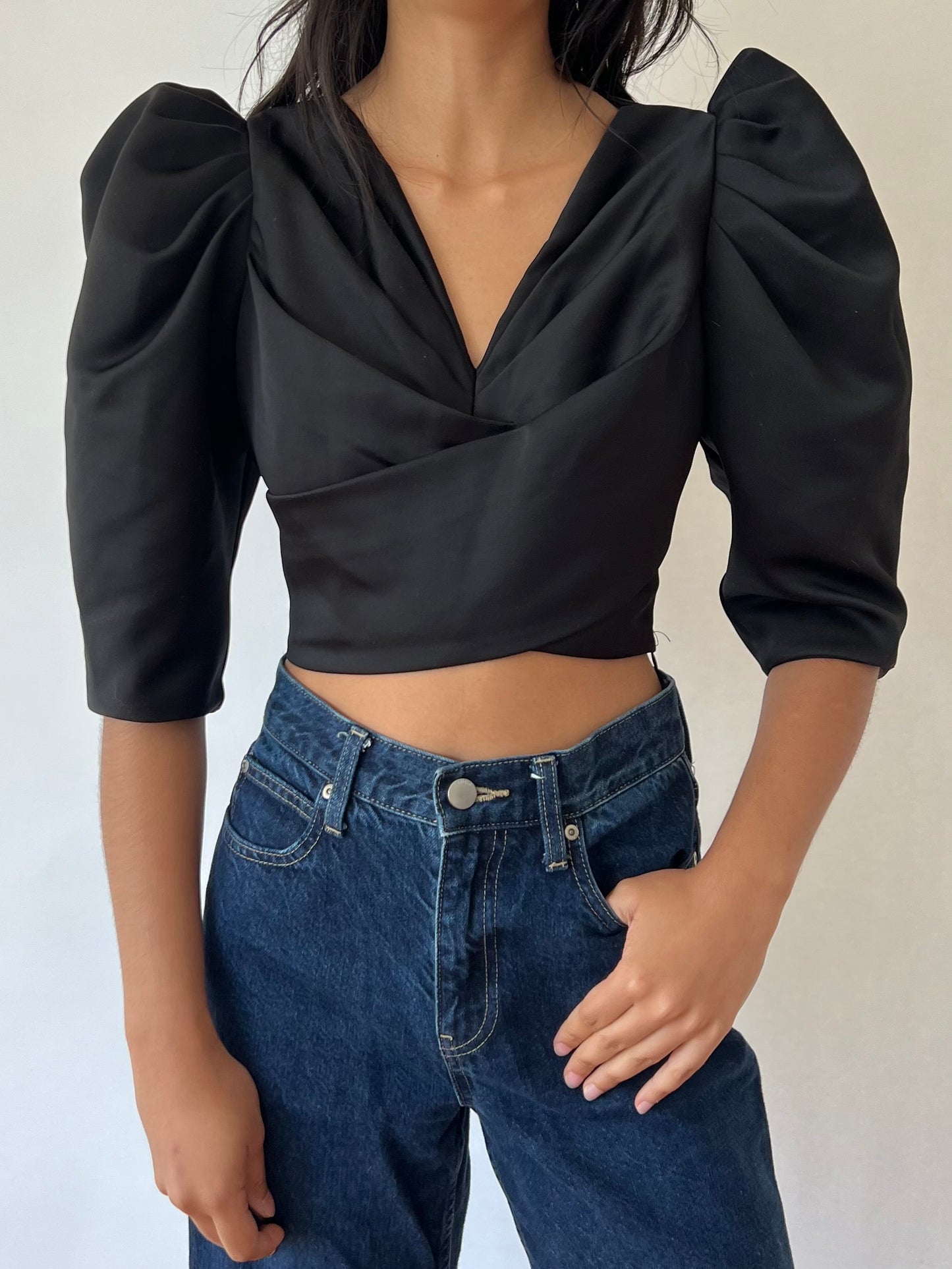 black formal top