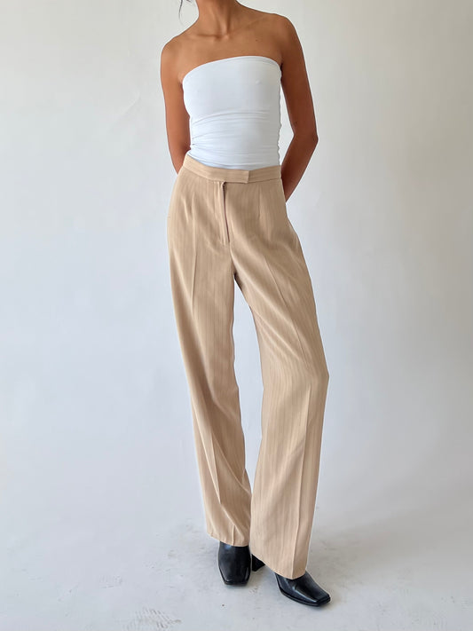 vintage tan striped pants