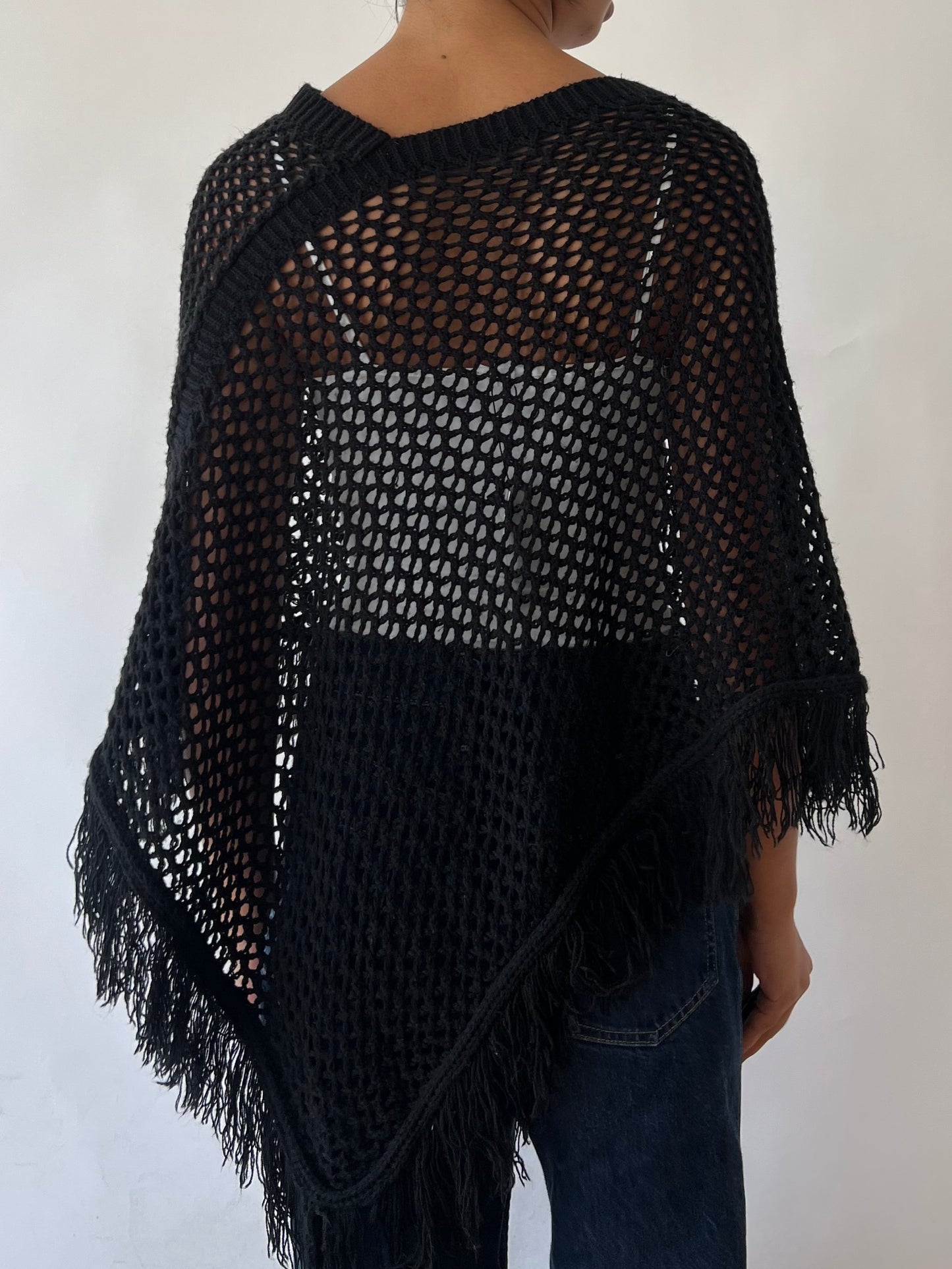 2000s black shaul poncho