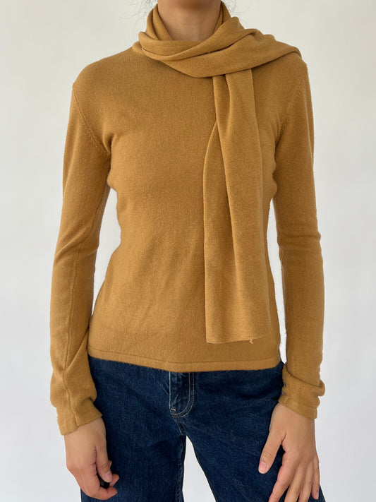 90s brown wool blend sweater
