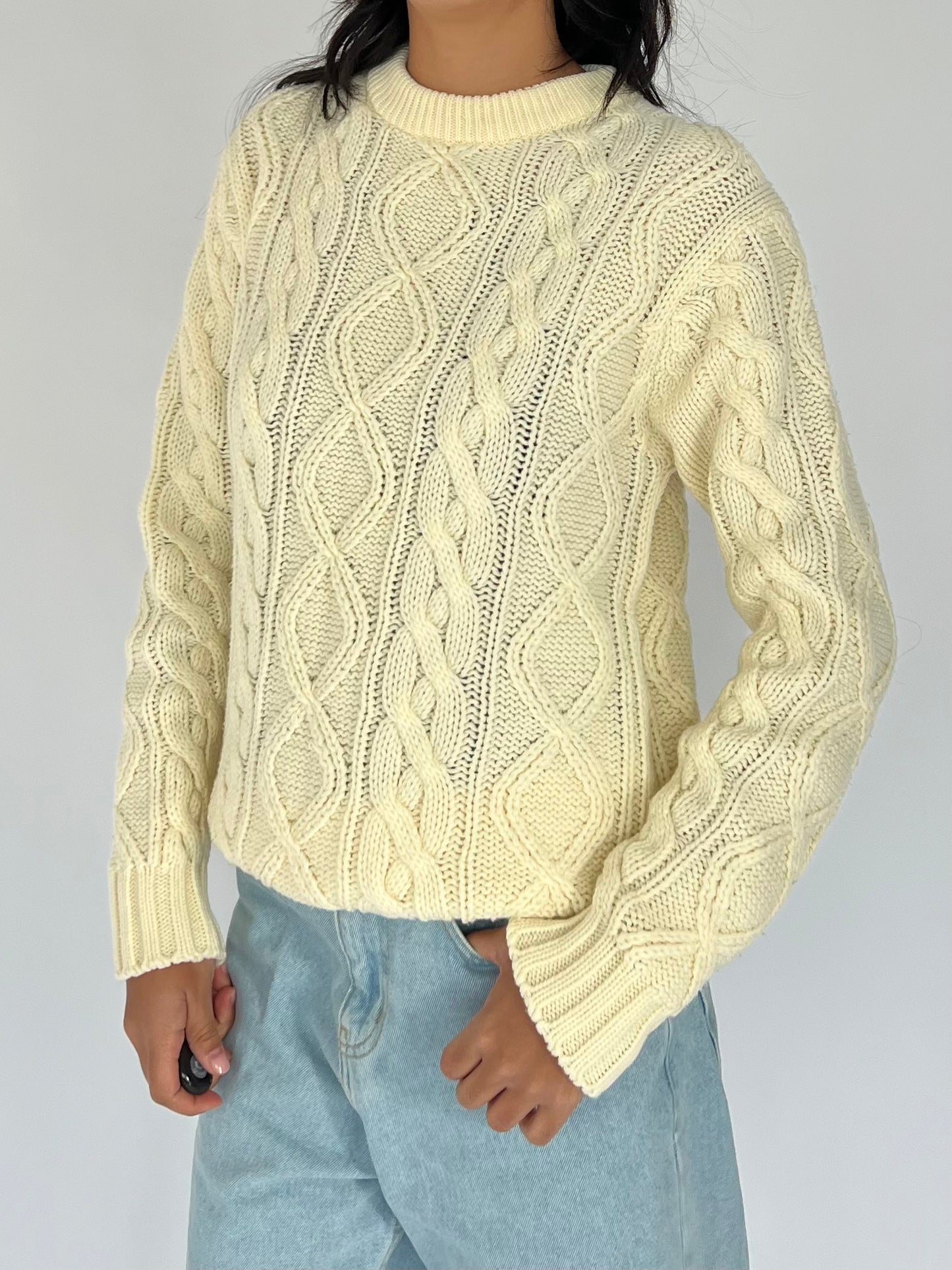 90s cable knit sweater