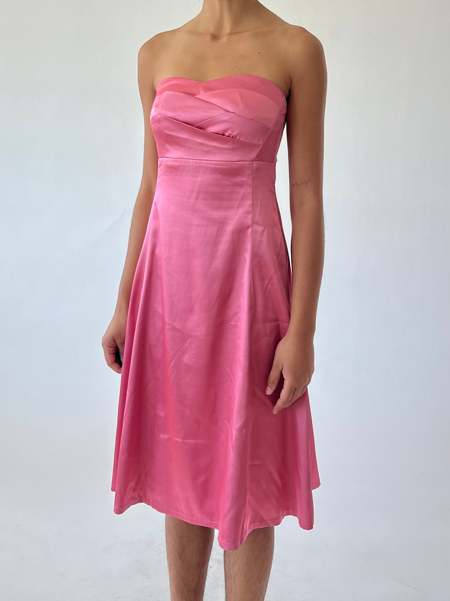 90s pink midi dress