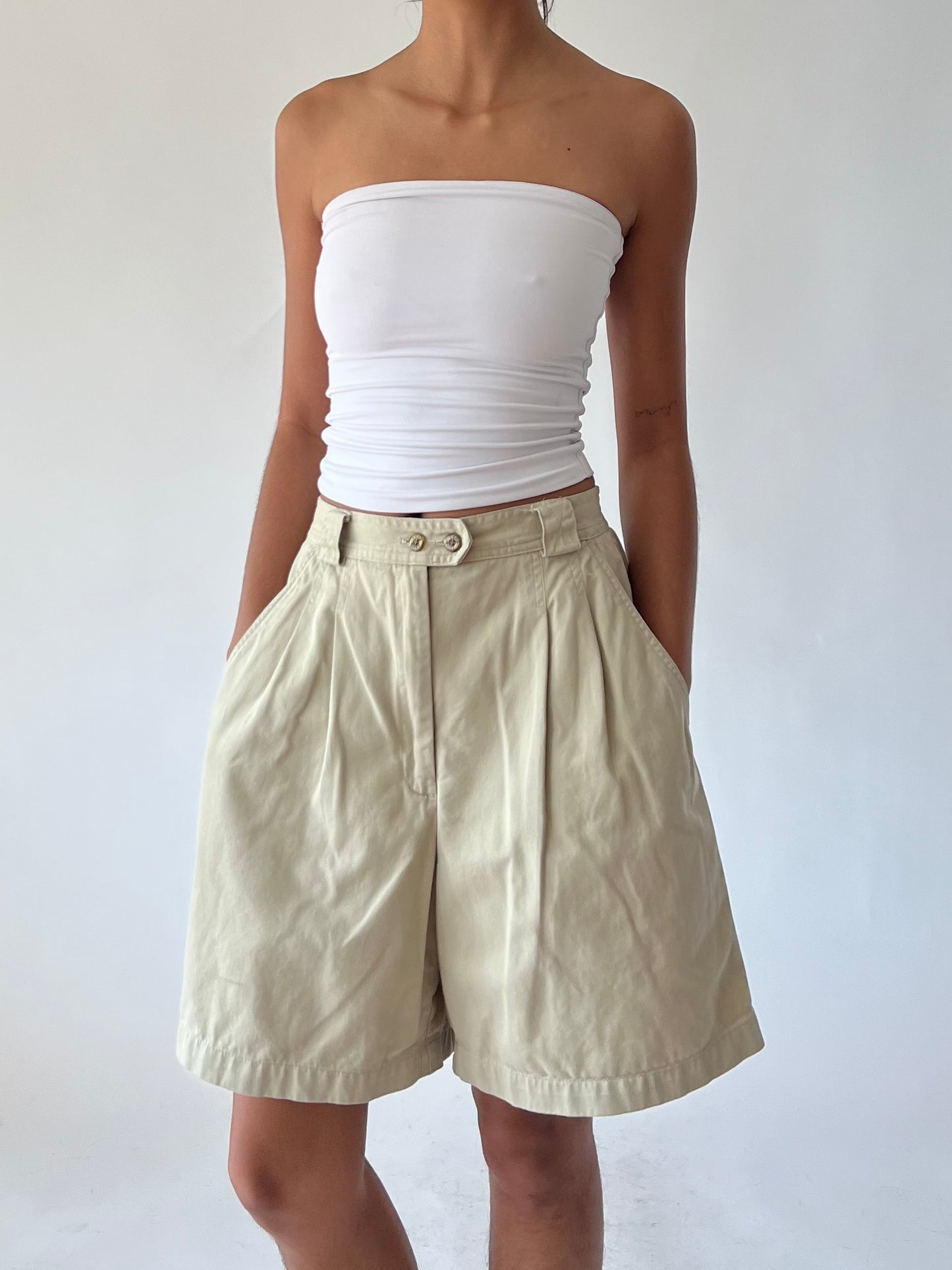 khaki shorts