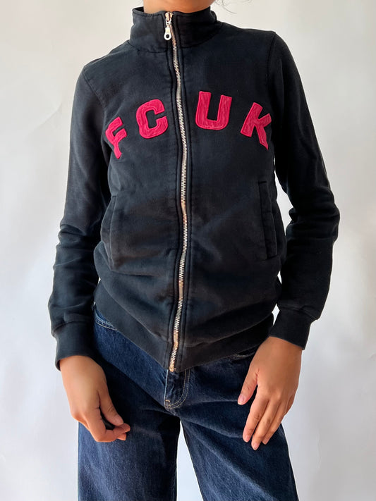 fcuk black zip up